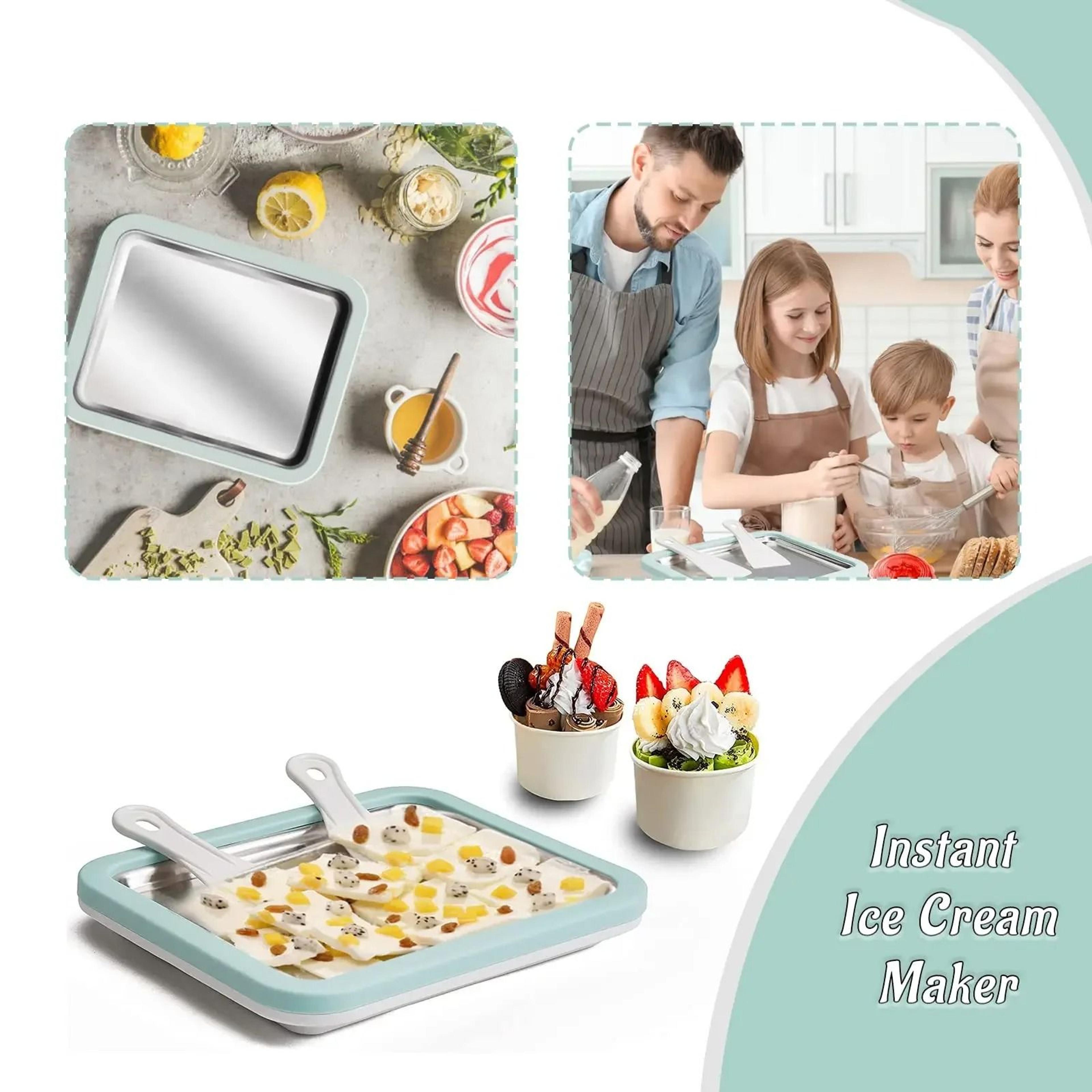 rolled ice cream maker pan for diy frozen desserts at home