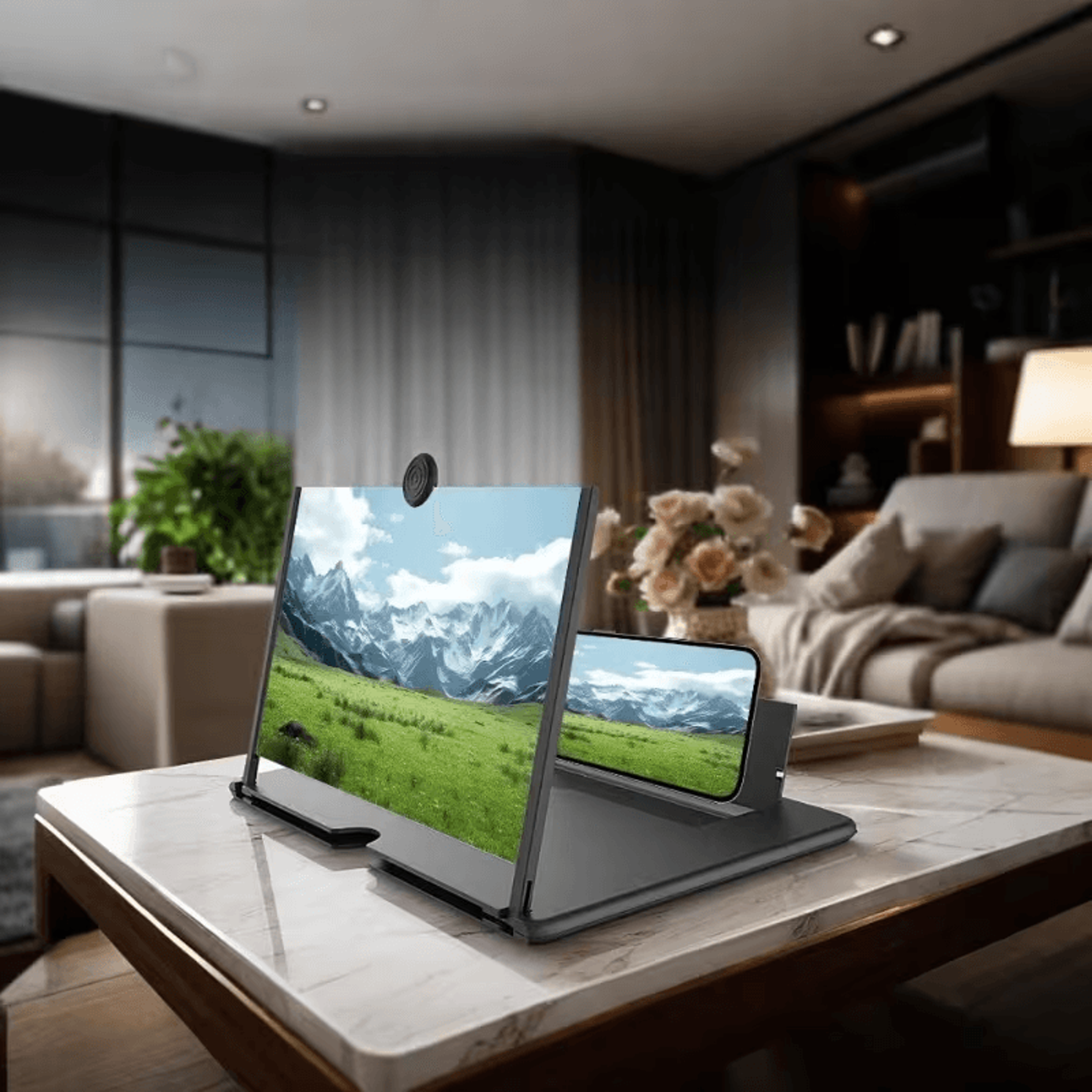 universal phone screen magnifier stand for comfortable movie watching anywhere