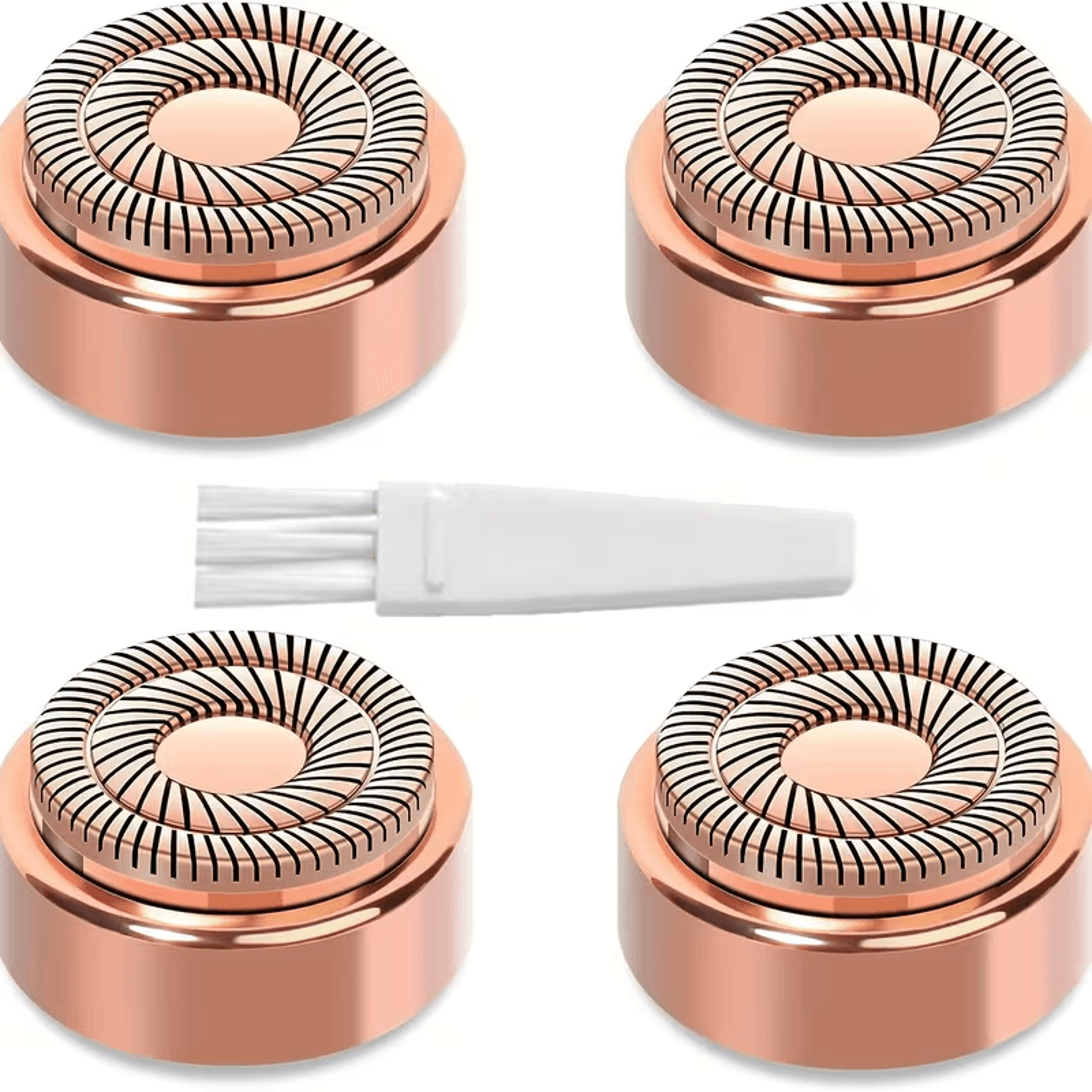 flawless razor replacement heads with cleaning brush, gentle refills for smooth skin