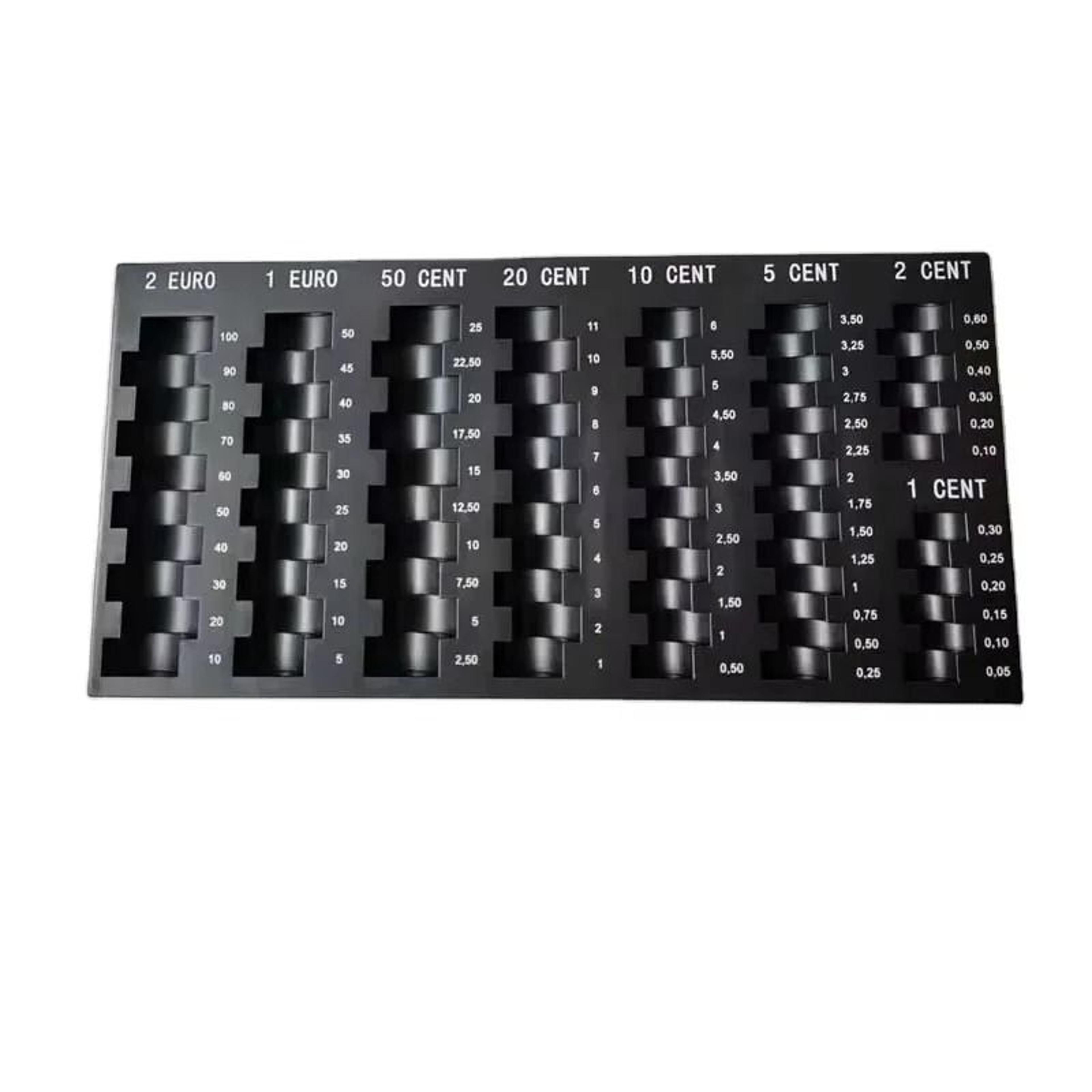 euro coin storage tray 8 denomination self counting cash organizer