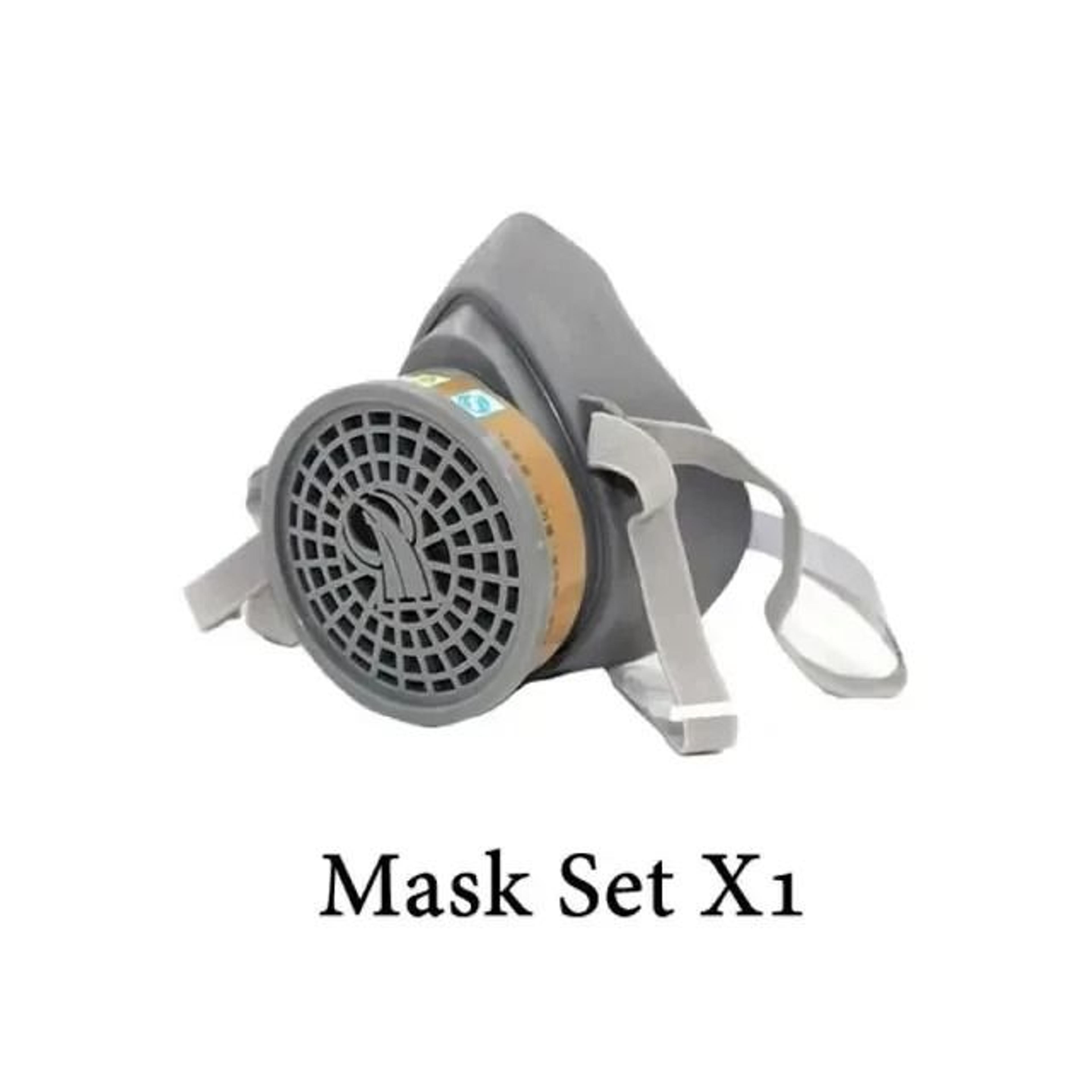 industrial gas respirator mask with carbon filters for painting and spraying
