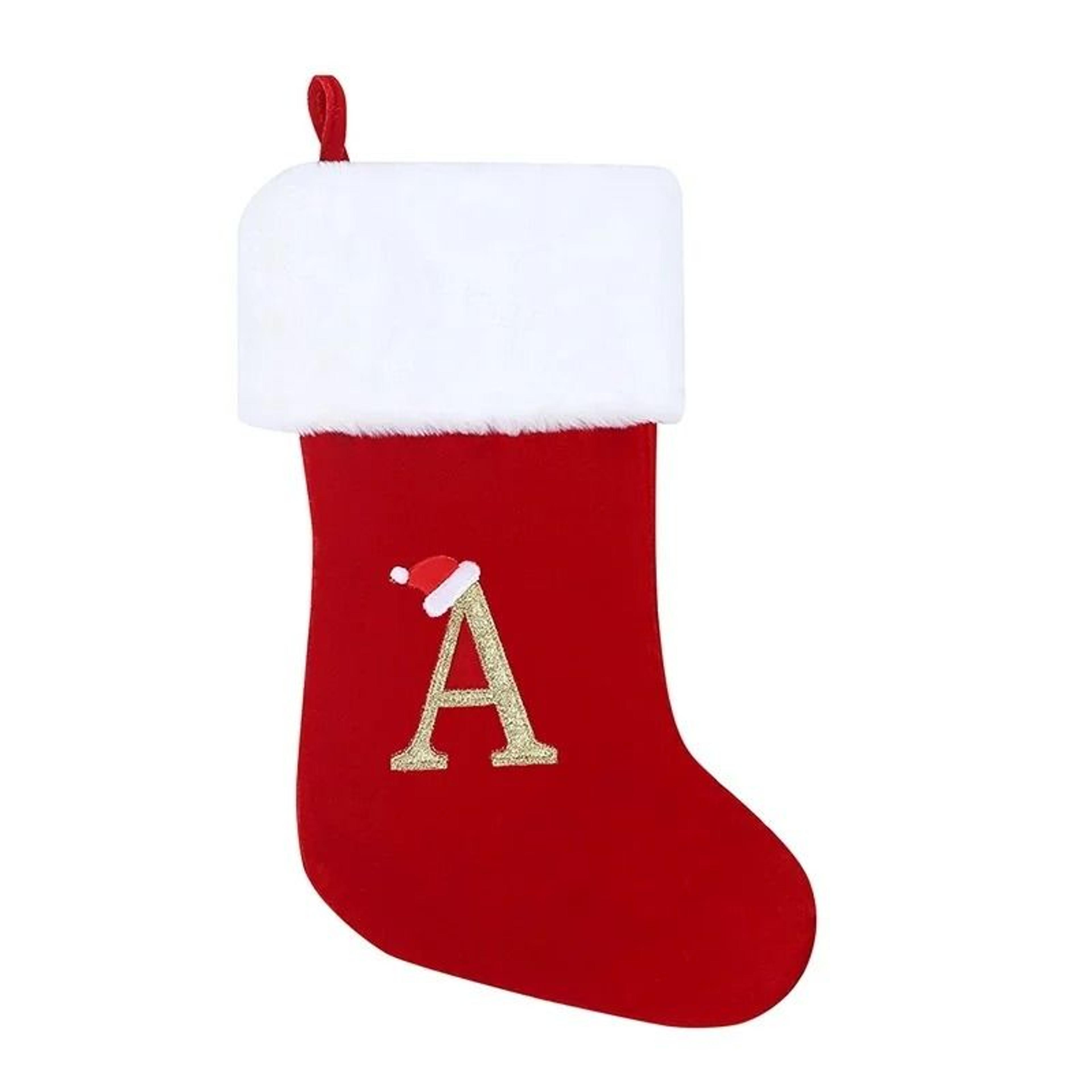 personalized alphabet christmas stocking gift bag hanging ornament