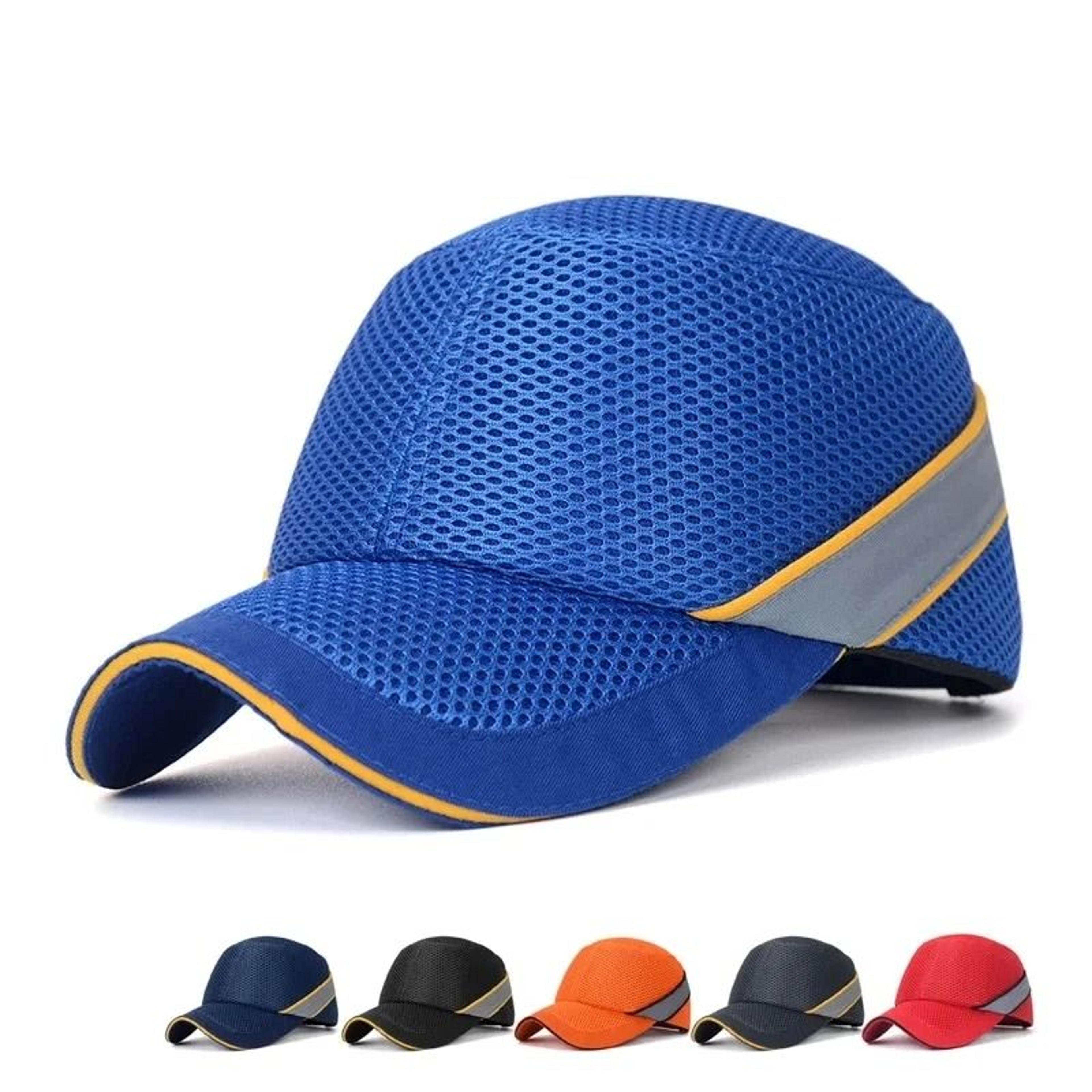 hi viz mesh bump cap baseball style safety helmet