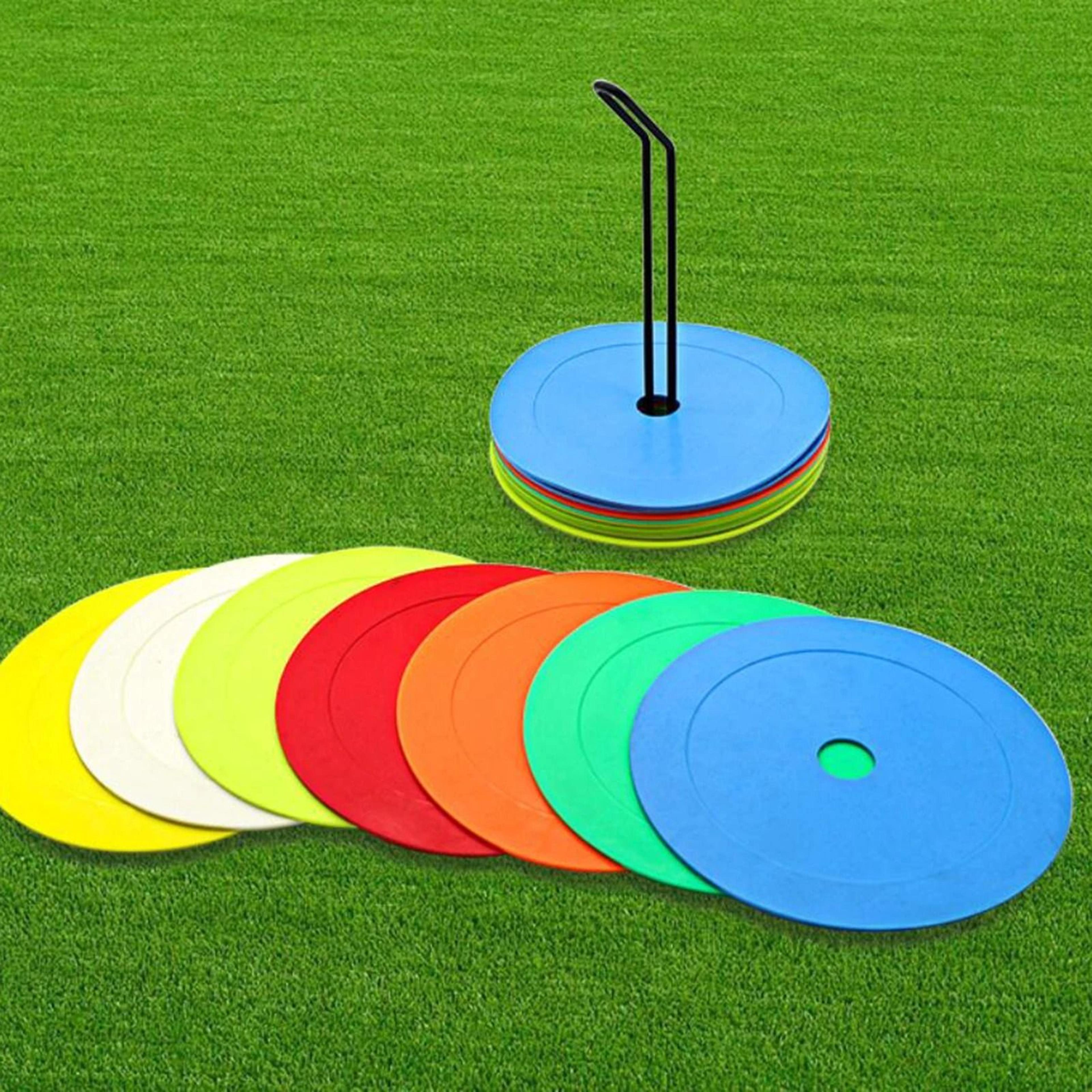 50 piece flat training cones non skid sports spot markers set