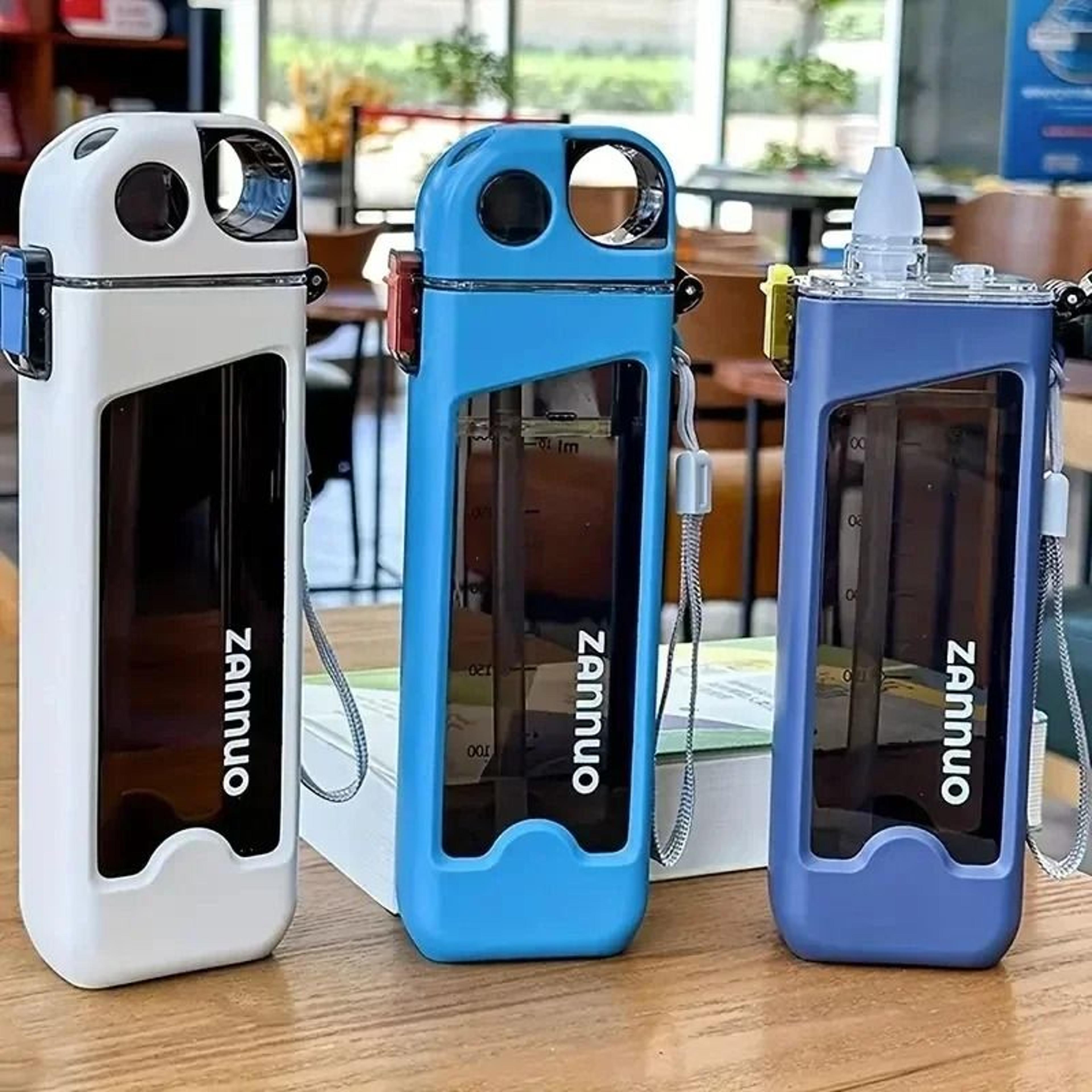 leak proof square sports water bottle with lockable lid and measurements 350ml