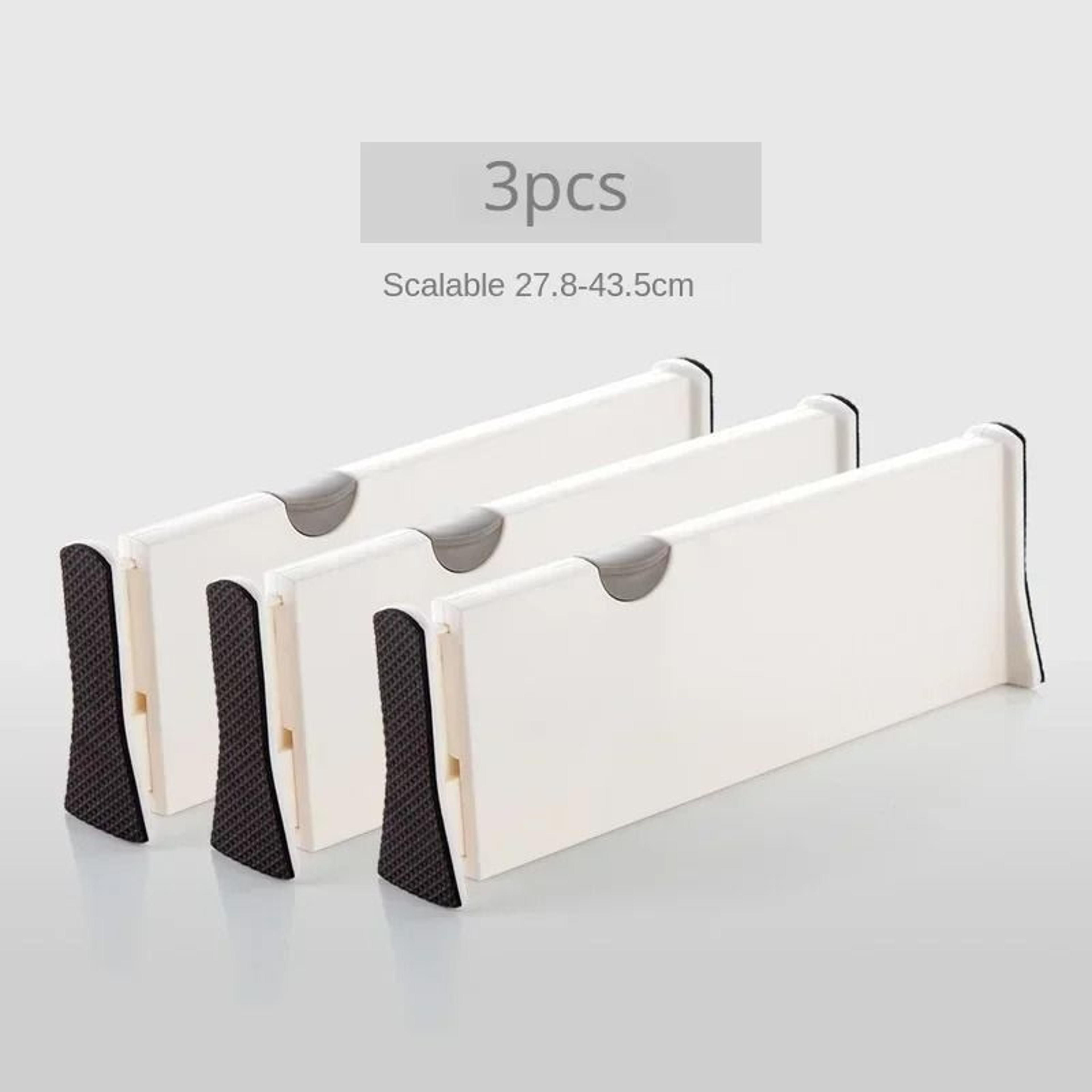 adjustable drawer dividers organizer set of 4 for kitchen and home storage