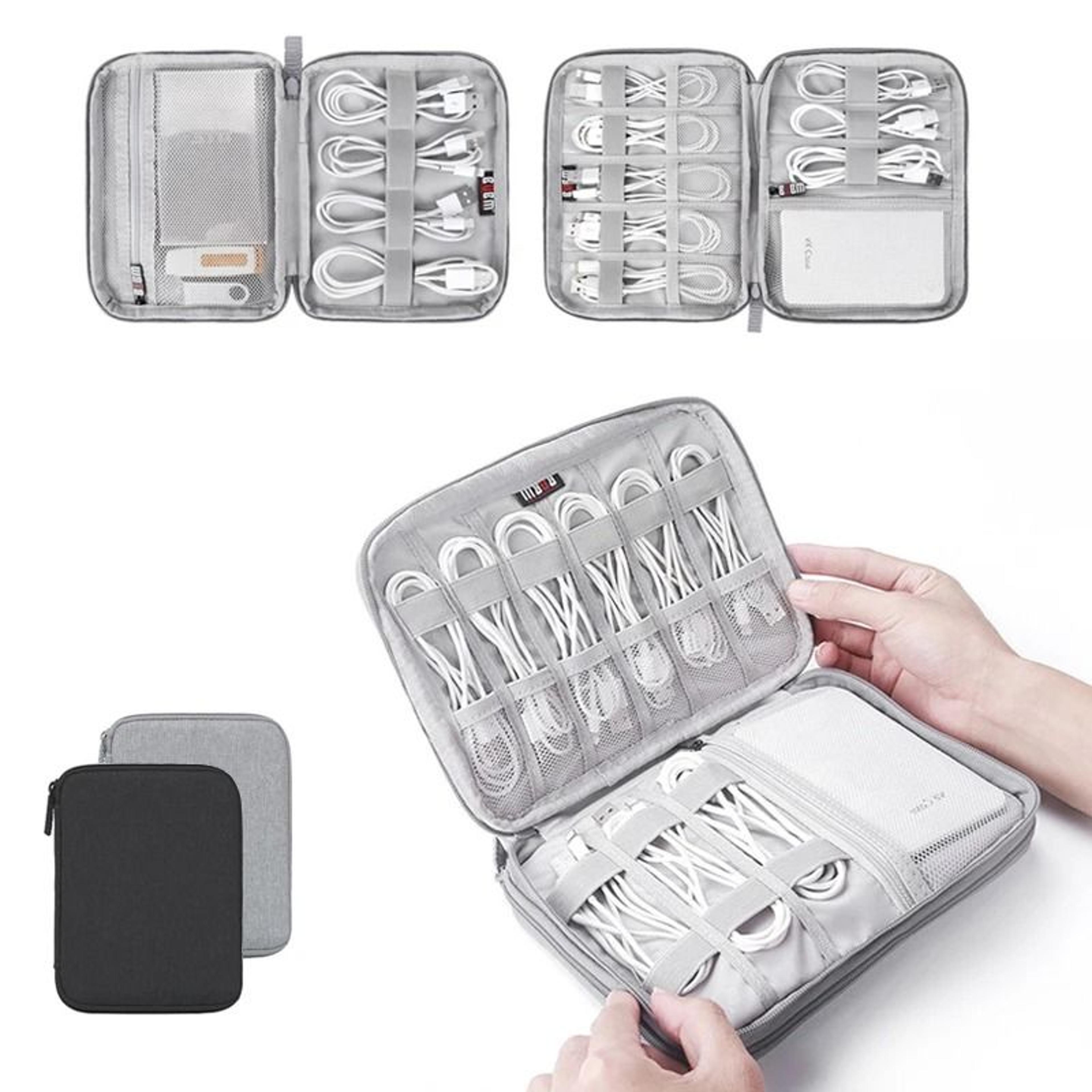 travel electronics organizer pouch compact cable storage case