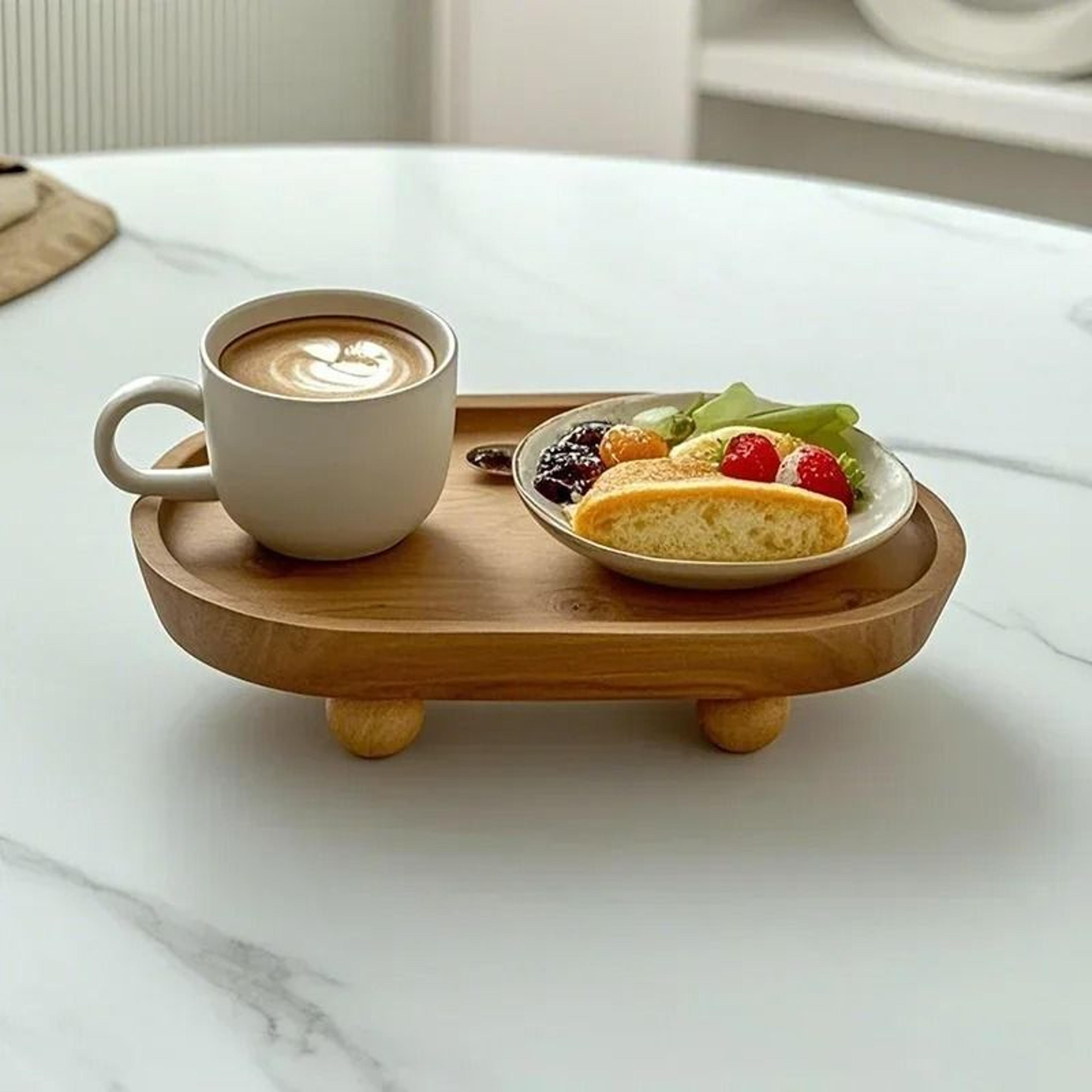 wooden serving tray round and oval dessert display plate decorative table tray