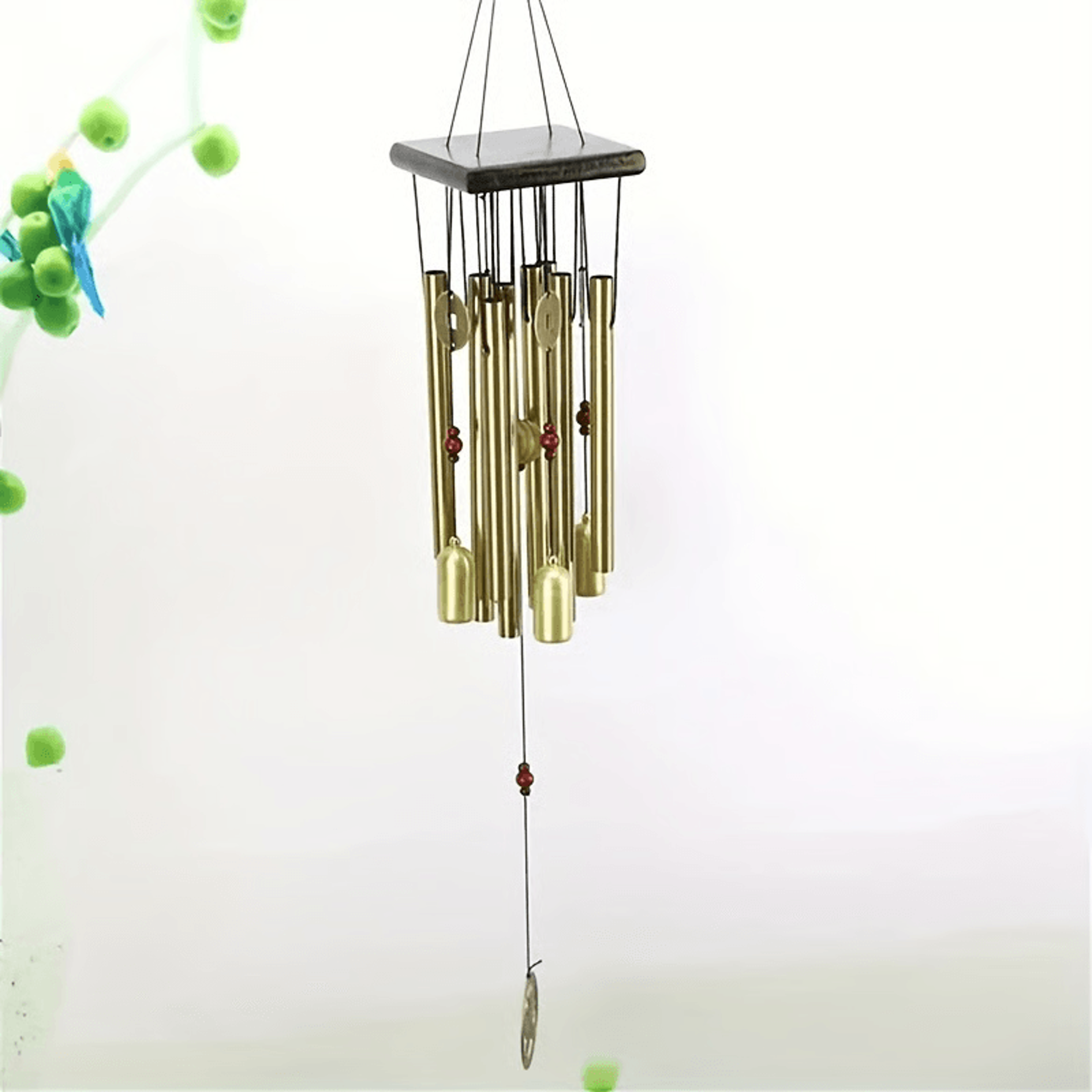 heavy duty outdoor wind chimes with deep tones for garden relaxation & sound therapy