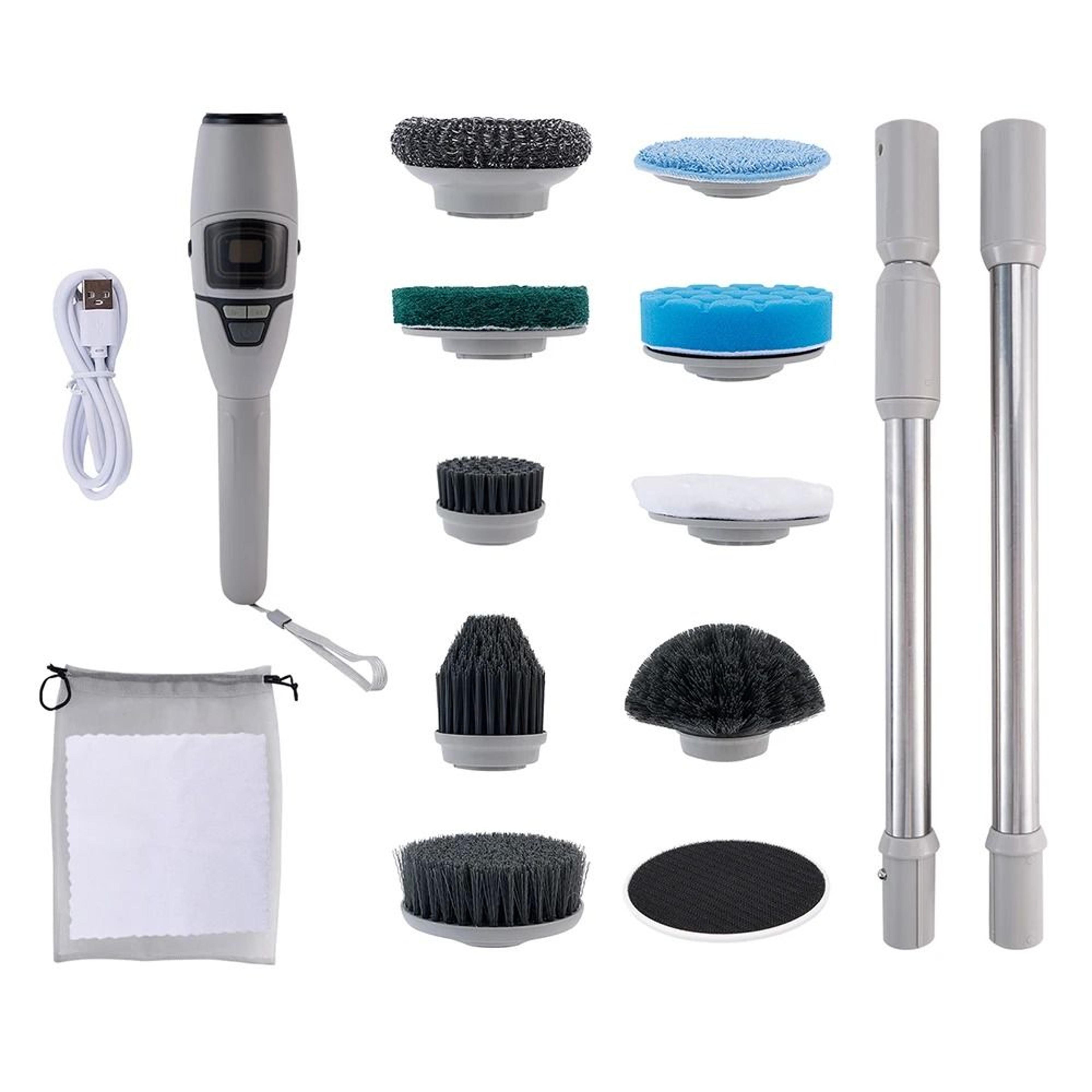 wireless electric spin scrubber 10 in 1 bathroom cleaning brush for kitchen and toilet