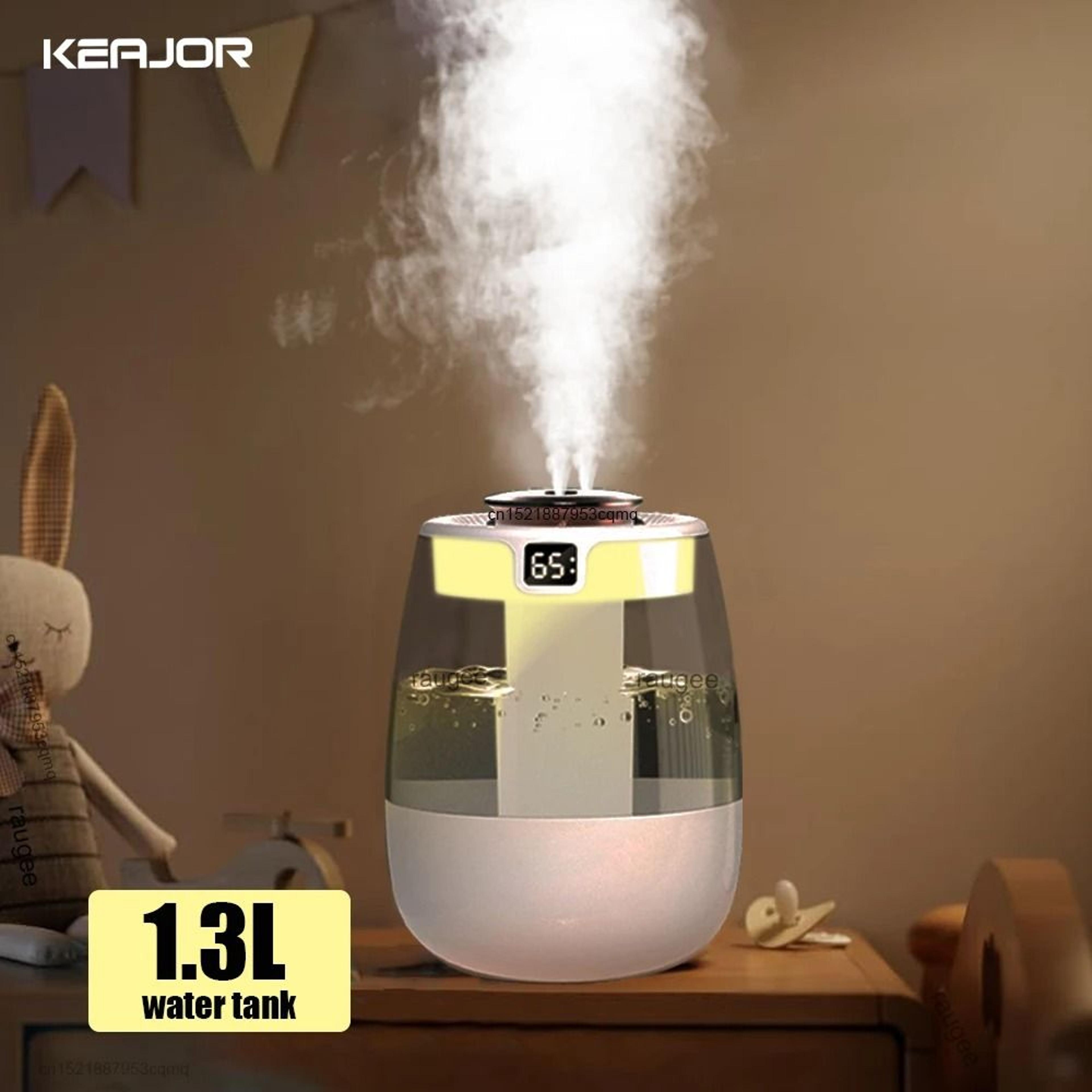 1.3 l large capacity air humidifier usb double spray aroma diffuser with night light
