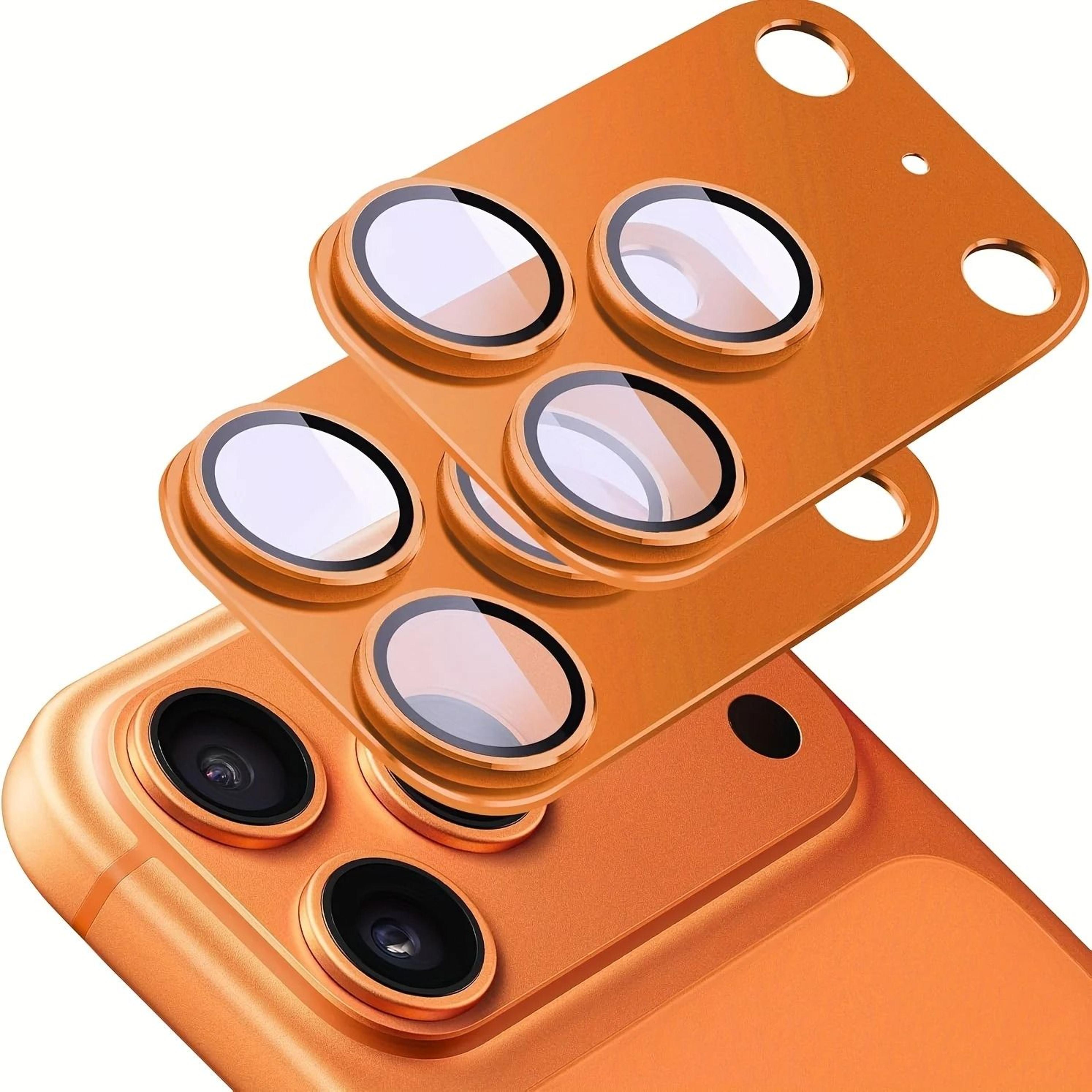 iphone camera lens protector with metal ring tempered glass