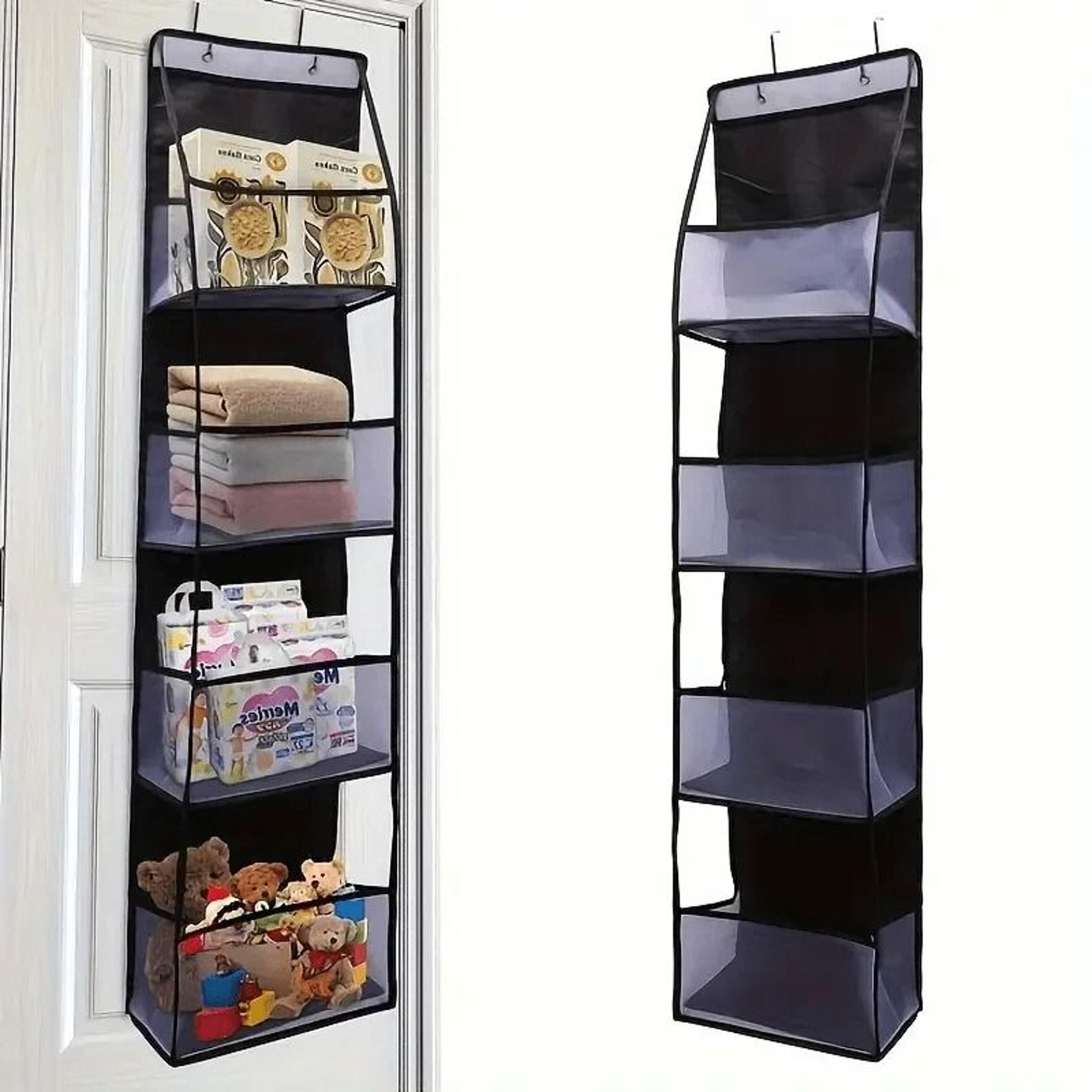 4 layer hanging storage organizer foldable behind door closet bag