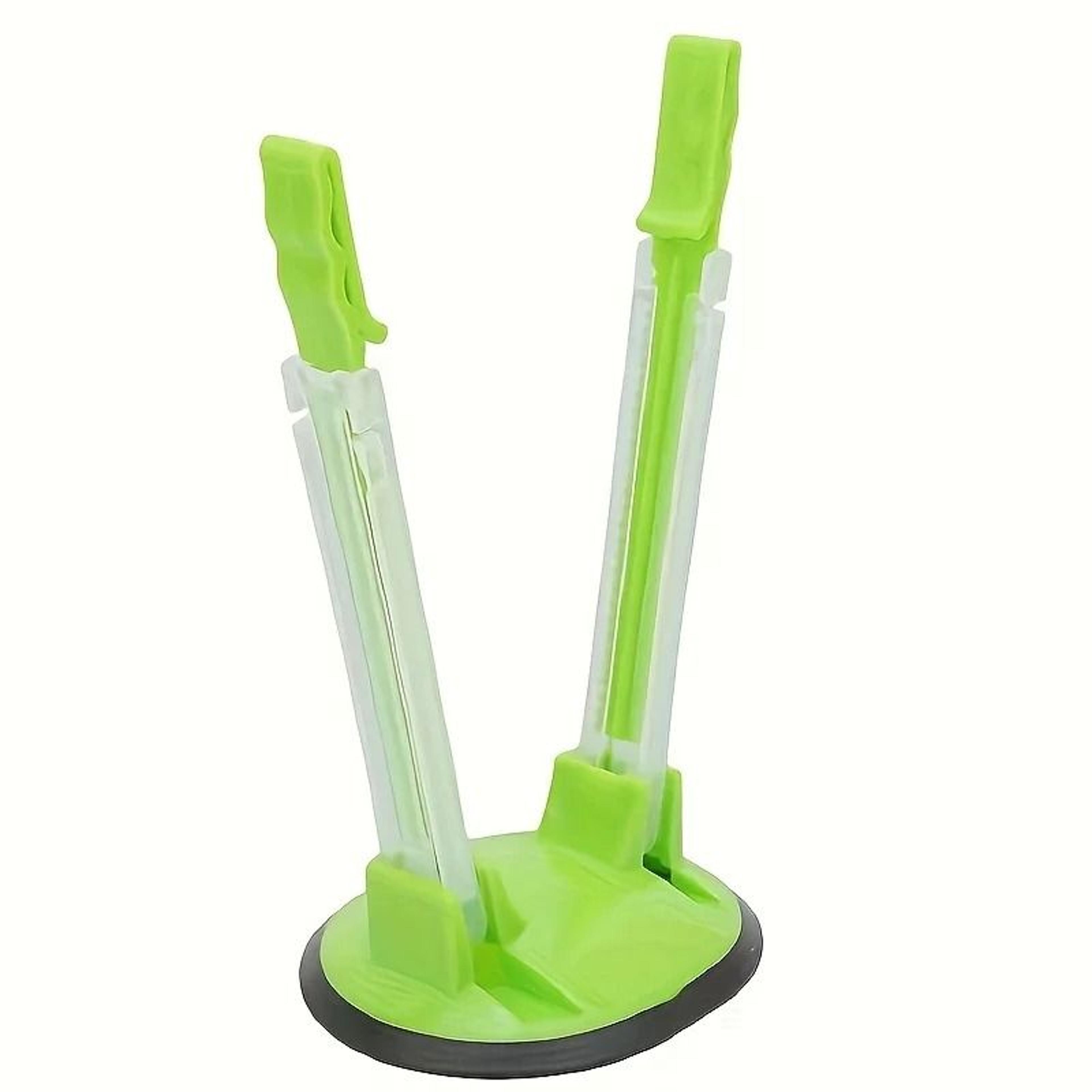 adjustable food bag holder countertop vertical kitchen bag rack