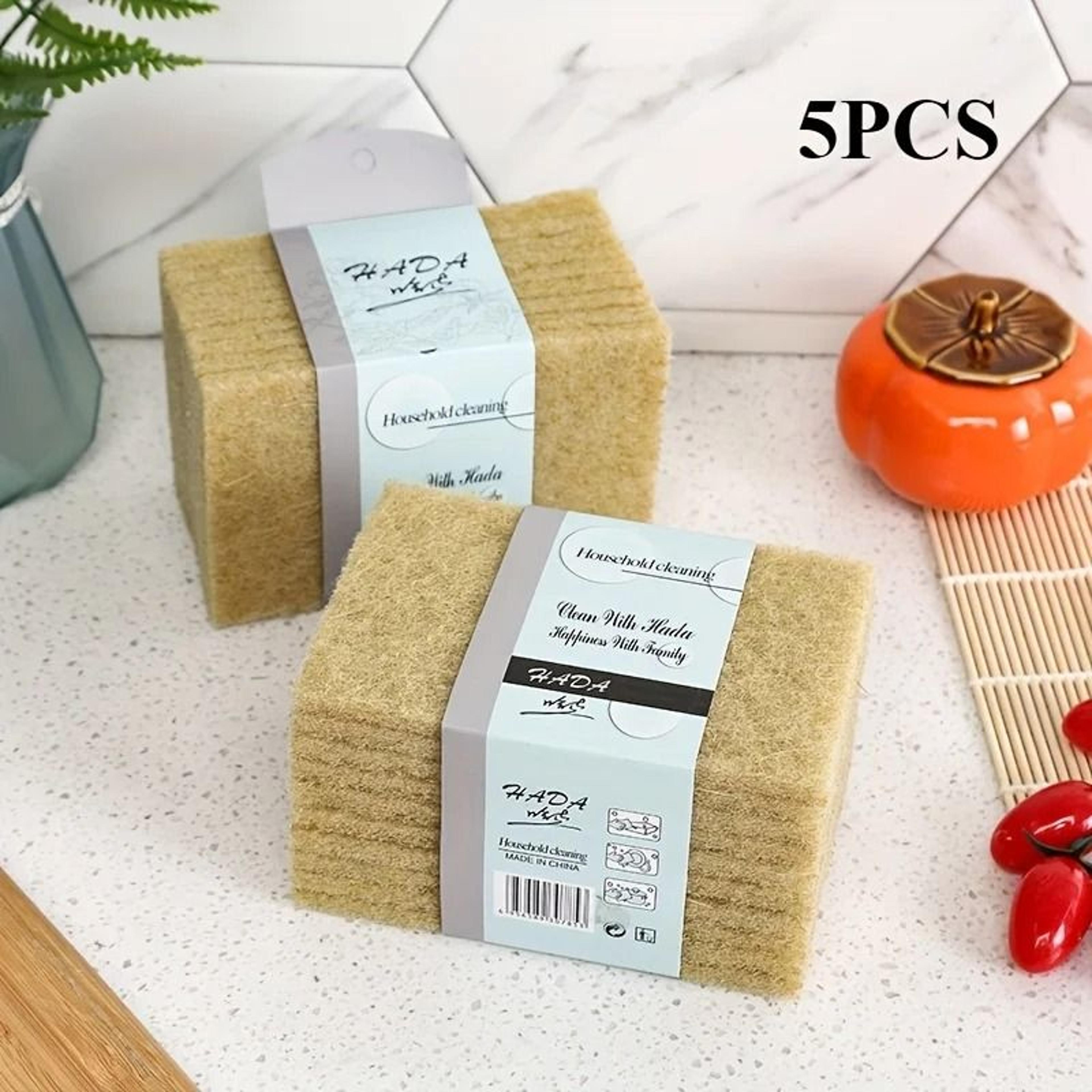 coconut fiber scouring pads reusable eco friendly kitchen scrubbers 5 pack