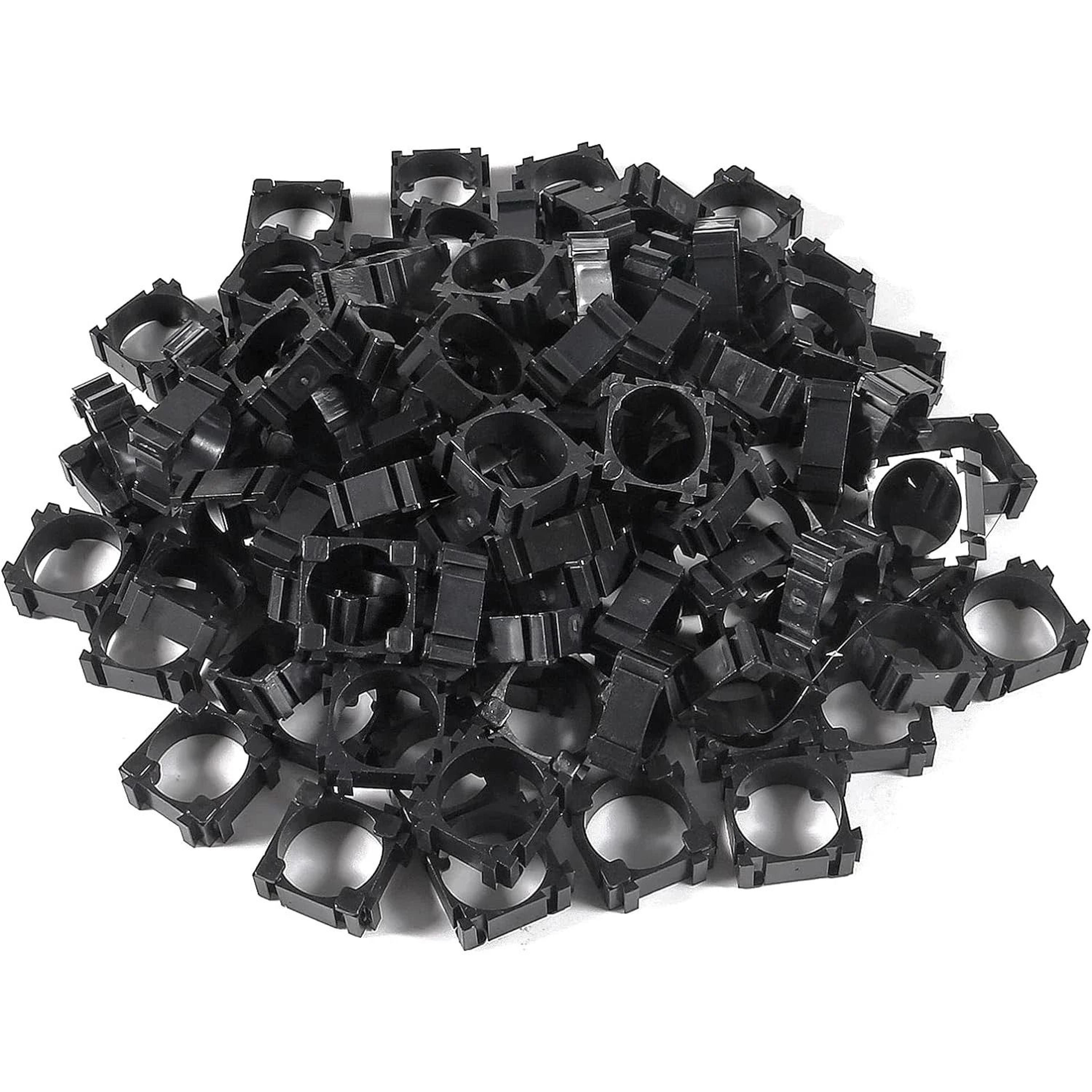 100 pcs 18650 battery holder plastic battery pack bracket for diy projects