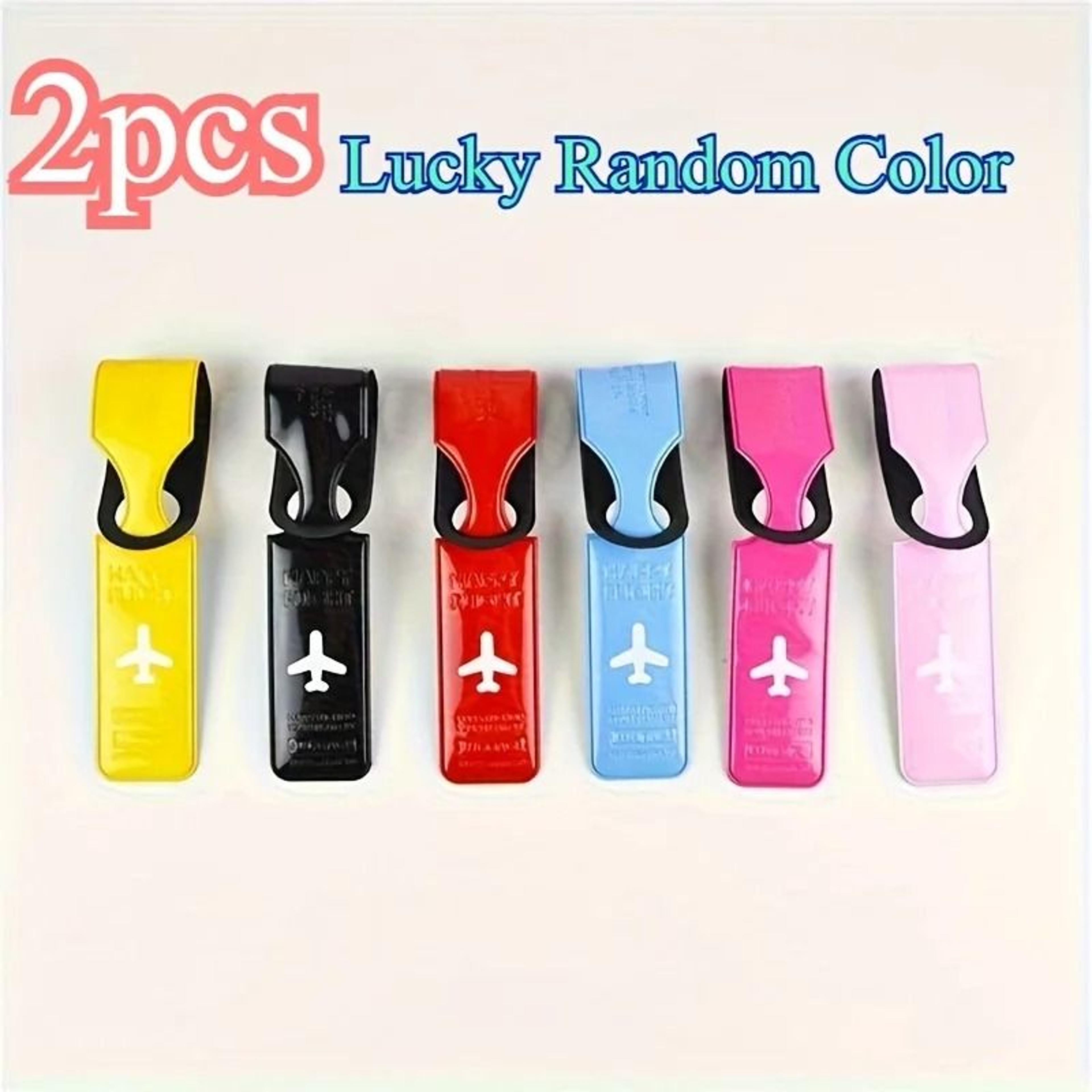 colorful pvc luggage tags set of 2 lightweight durable travel id tags