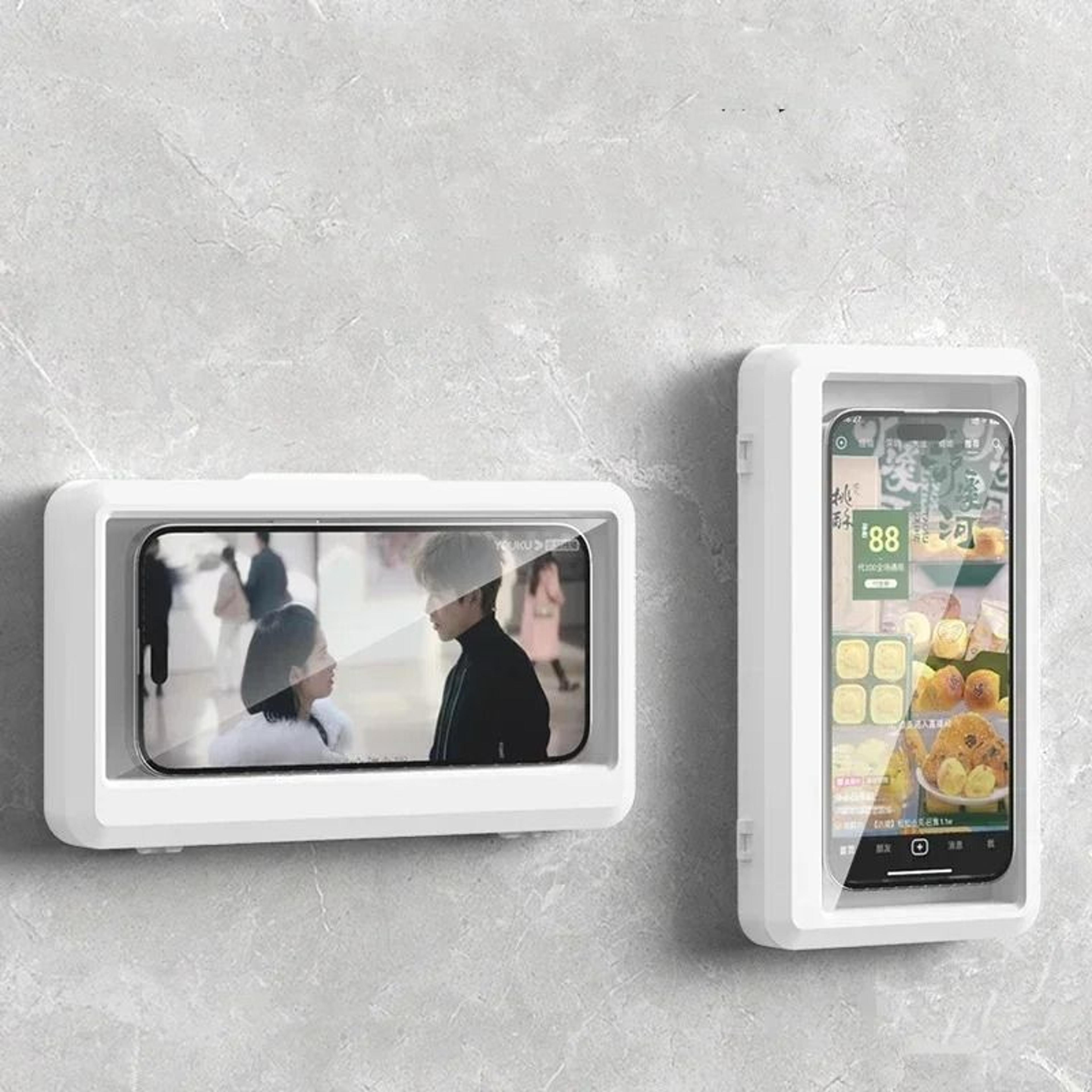 waterproof shower phone holder anti fog touch screen bathroom phone case