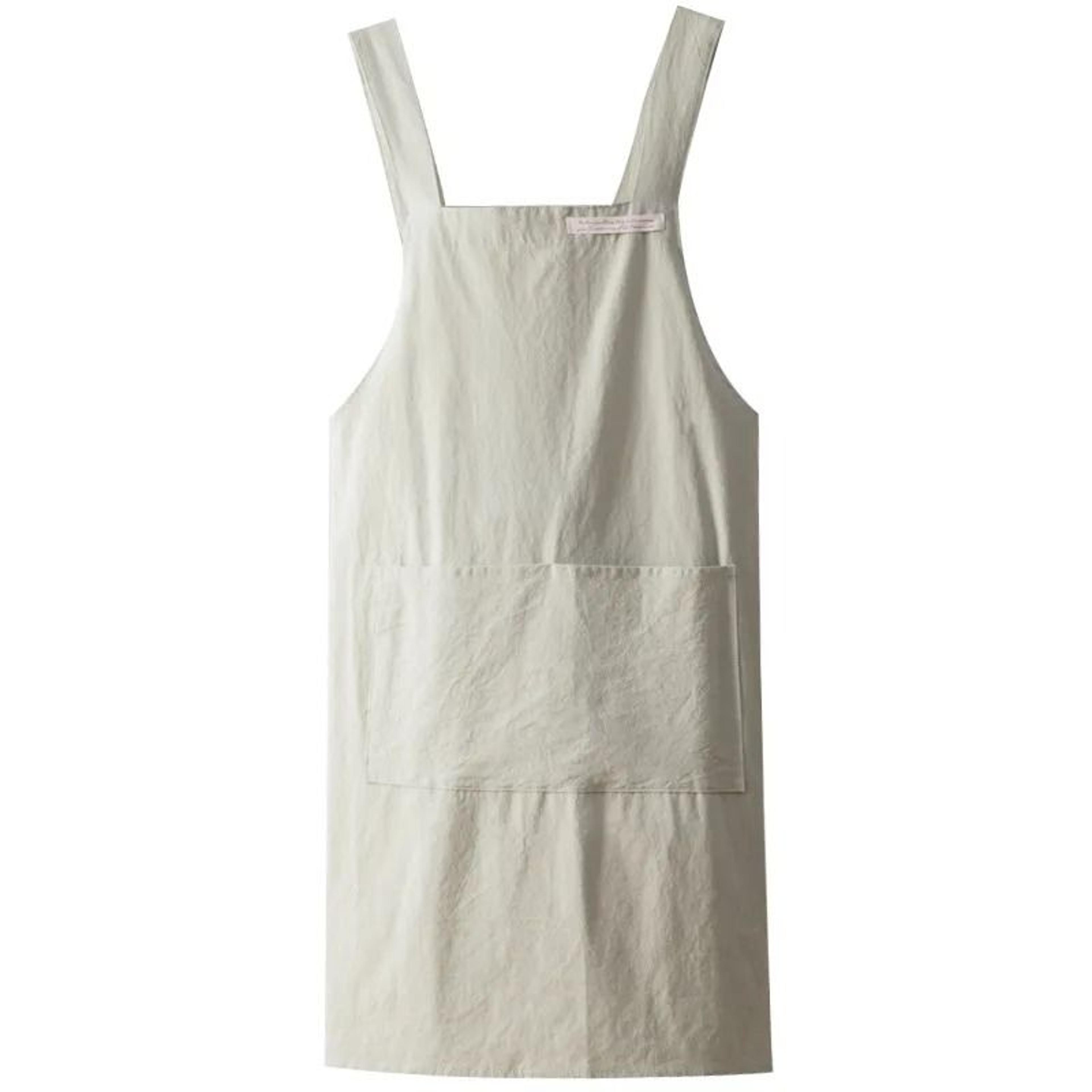 cotton linen tie free apron retro work coverall for kitchen and crafts