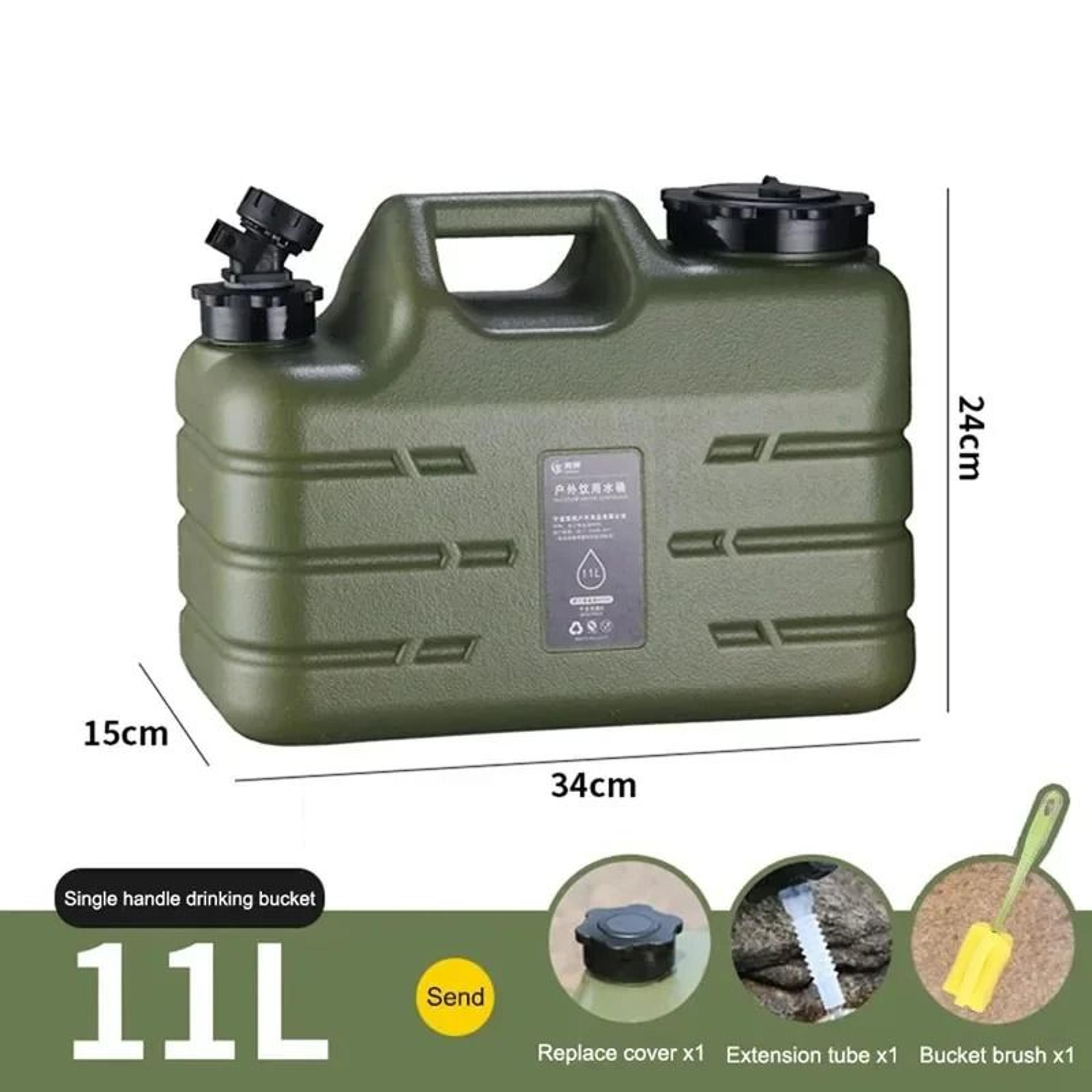 11l portable water storage container with leakproof faucet