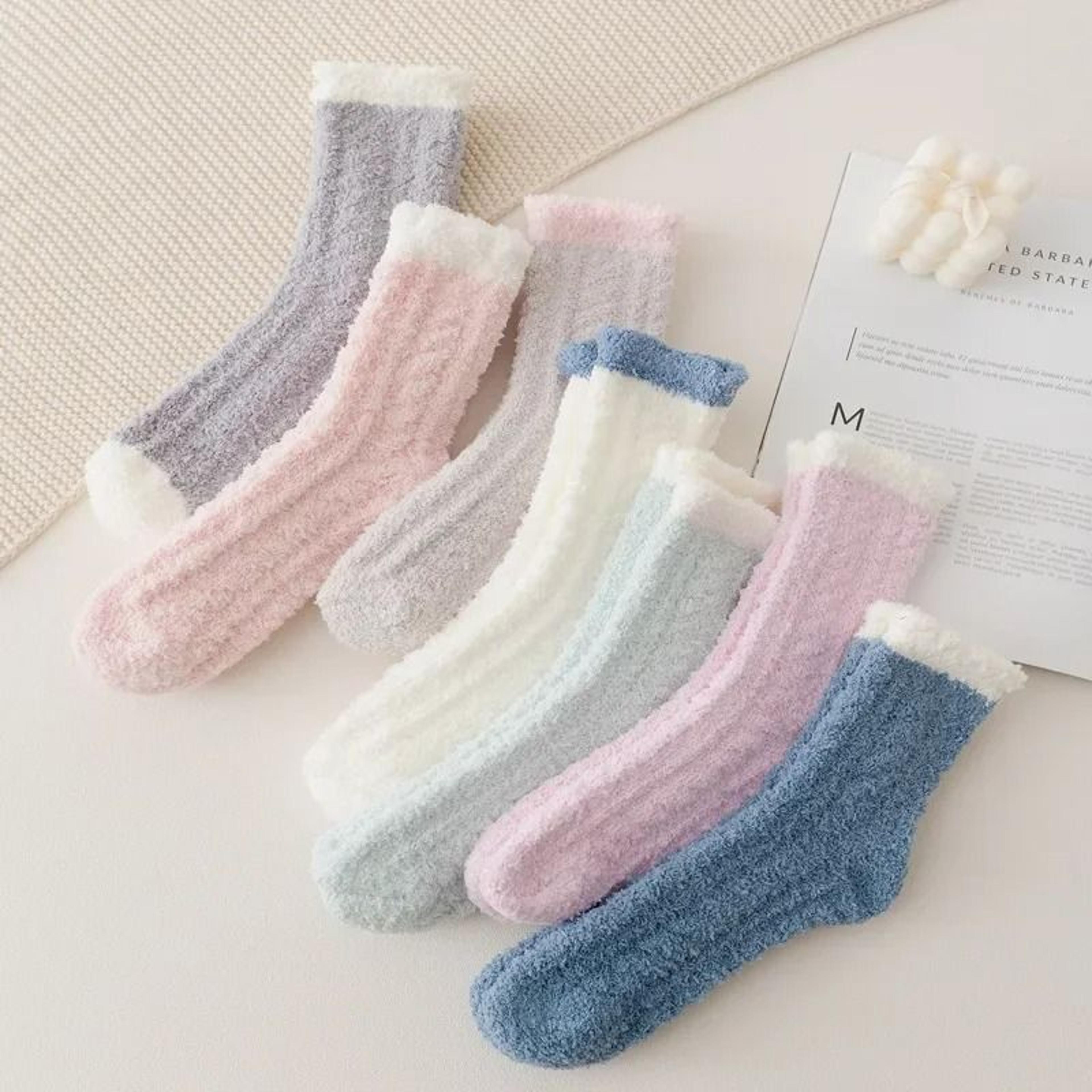 womens fuzzy winter socks thick thermal slipper set