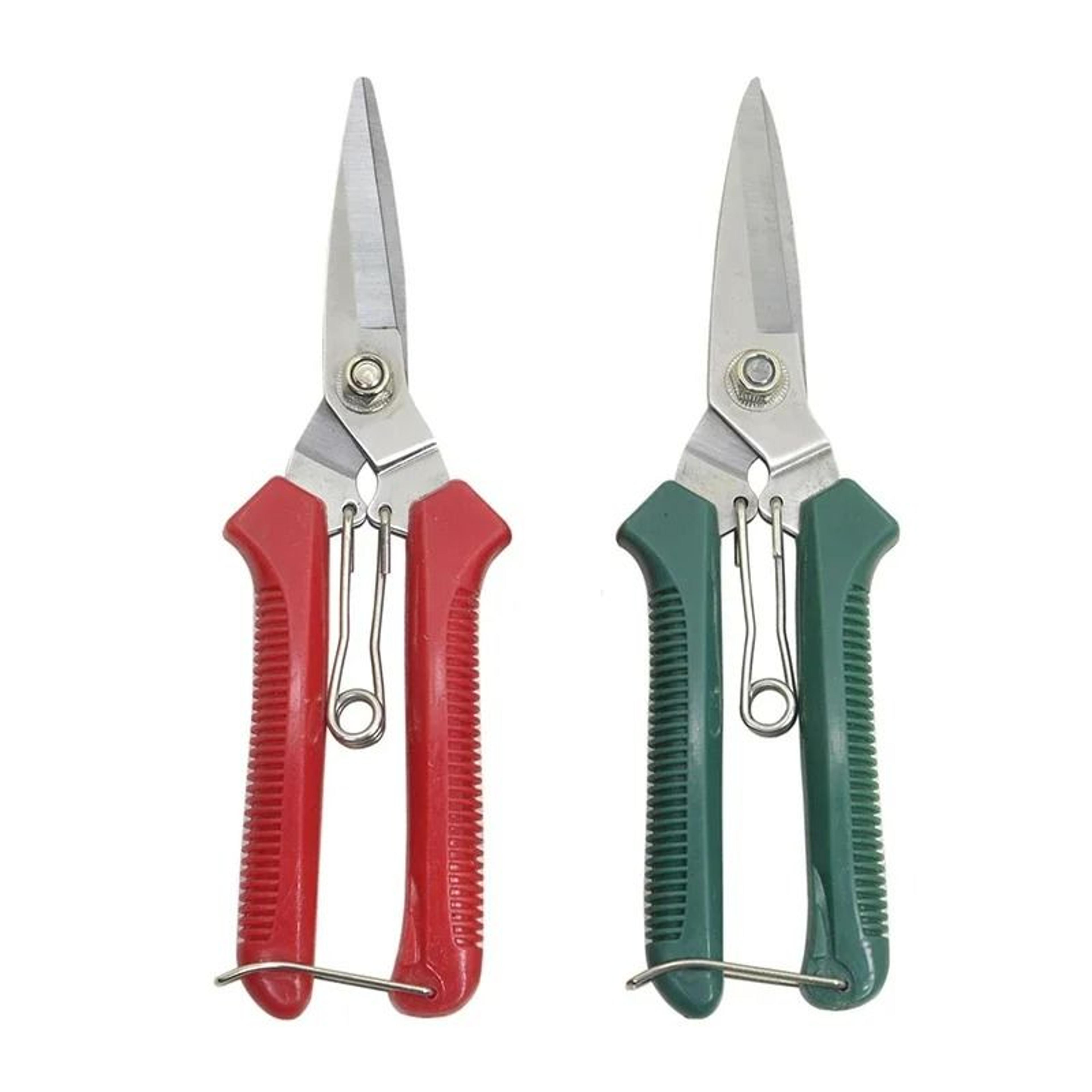 stainless steel pruning shears straight blade garden scissors