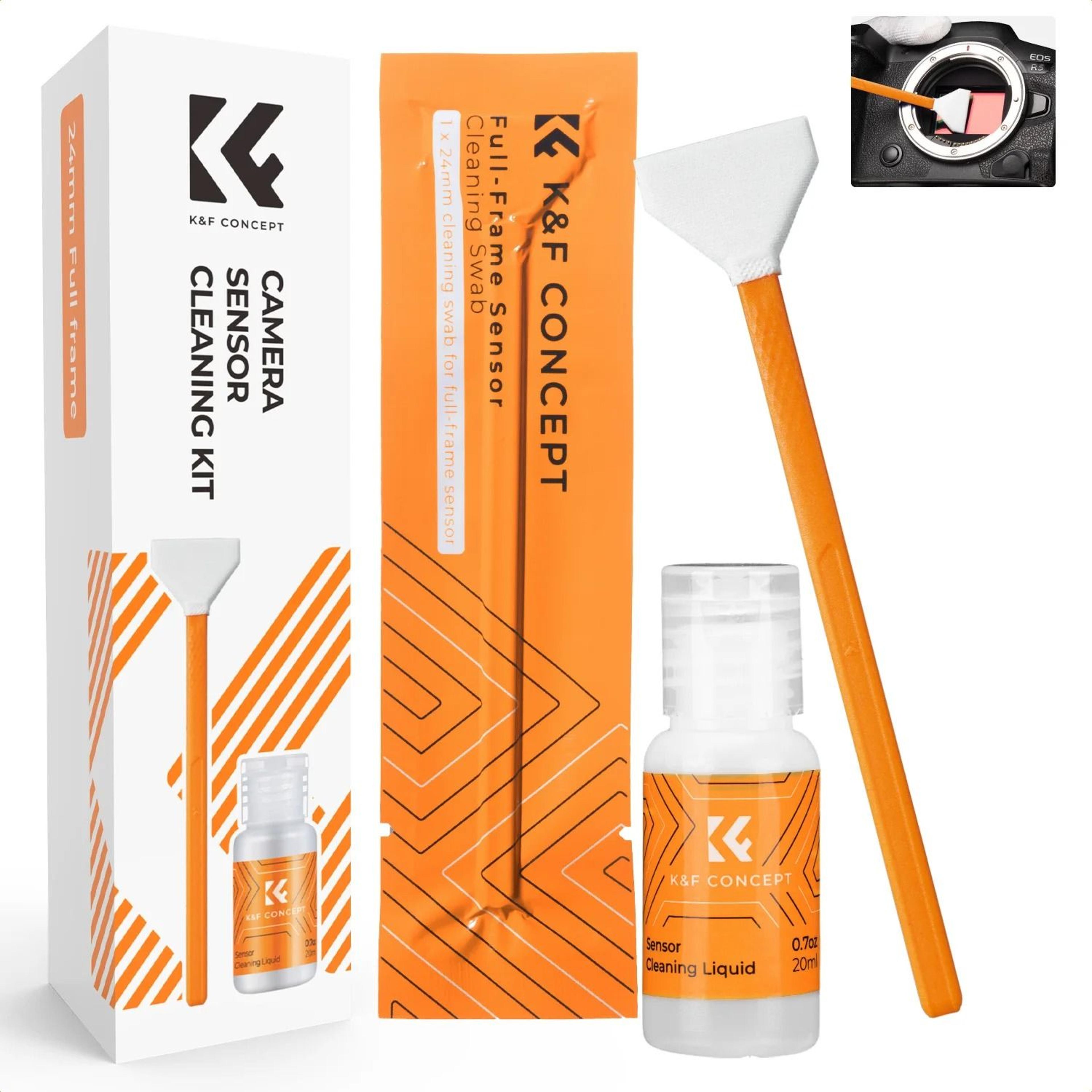 k and f concept camera sensor cleaning swab kit for full frame and aps c cameras