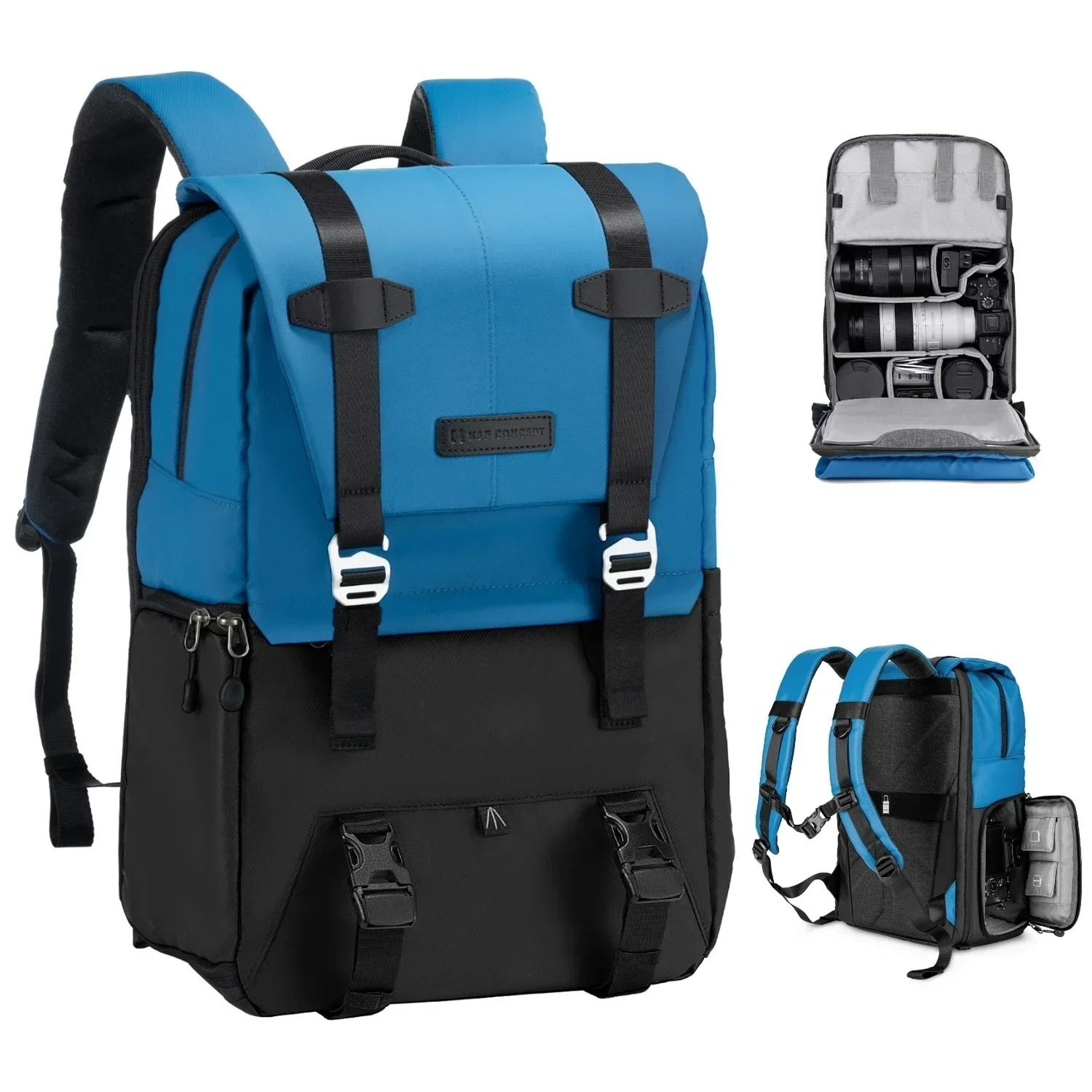 advanced camera and laptop backpack travel blue Summit Creative 26L Water-Resistant DSLR & Mirrorless Photography Bag with Lens, Tripod Holder & 16" Compartment : Electronics Designed by travel pros for the modern professional 15 Laptop Camera Bag 15.6