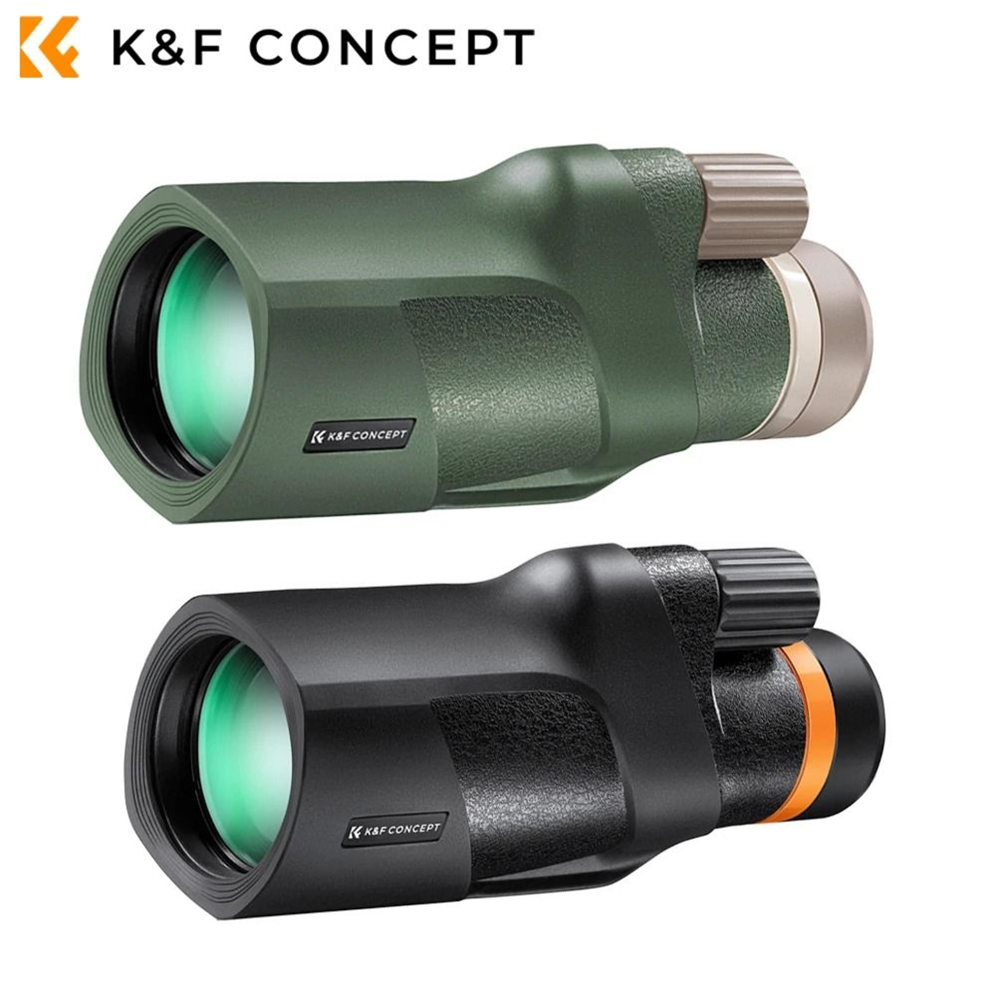 k and f concept 12x50 hd monocular telescope for outdoor travel and wildlife viewing