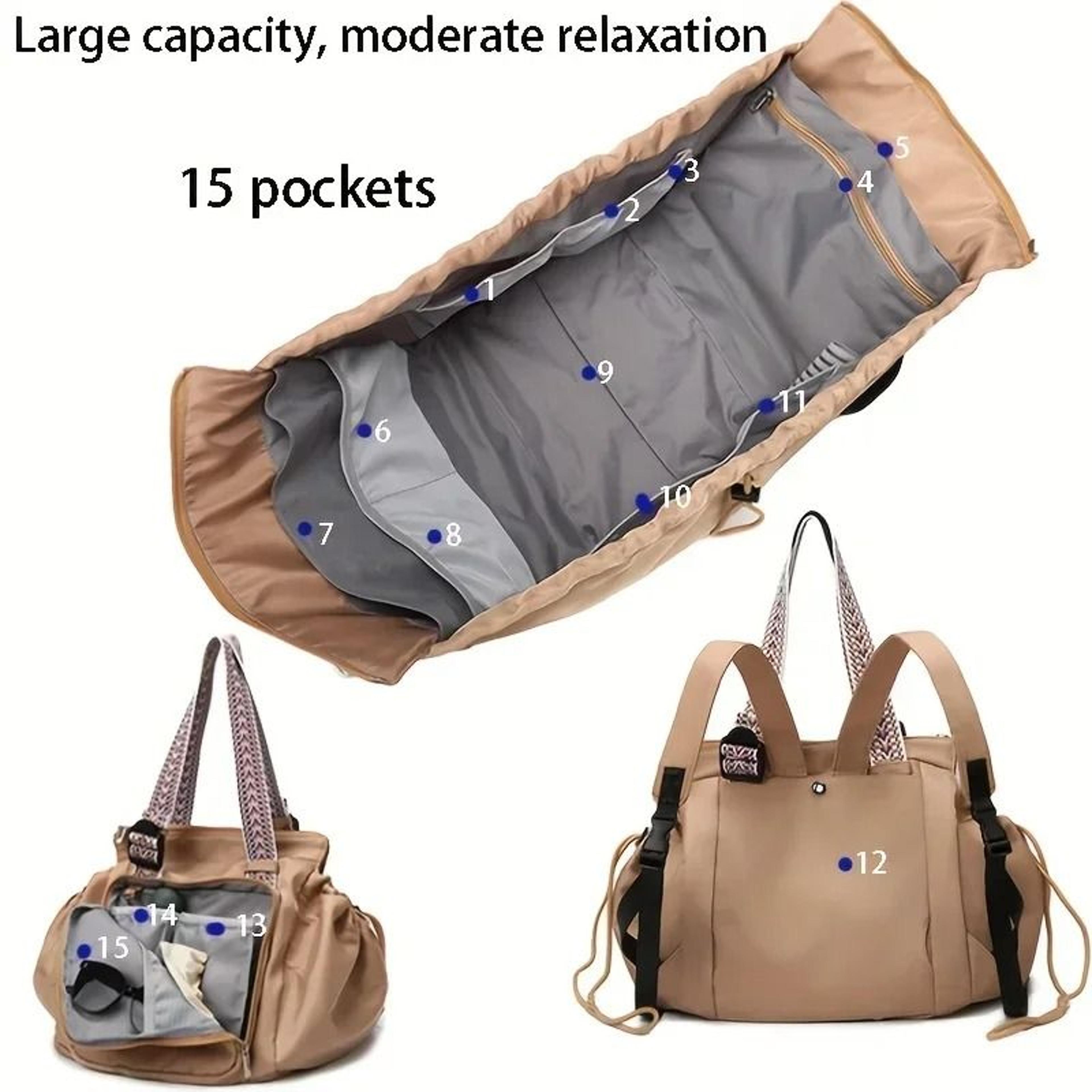 large capacity convertible gym travel backpack with handles