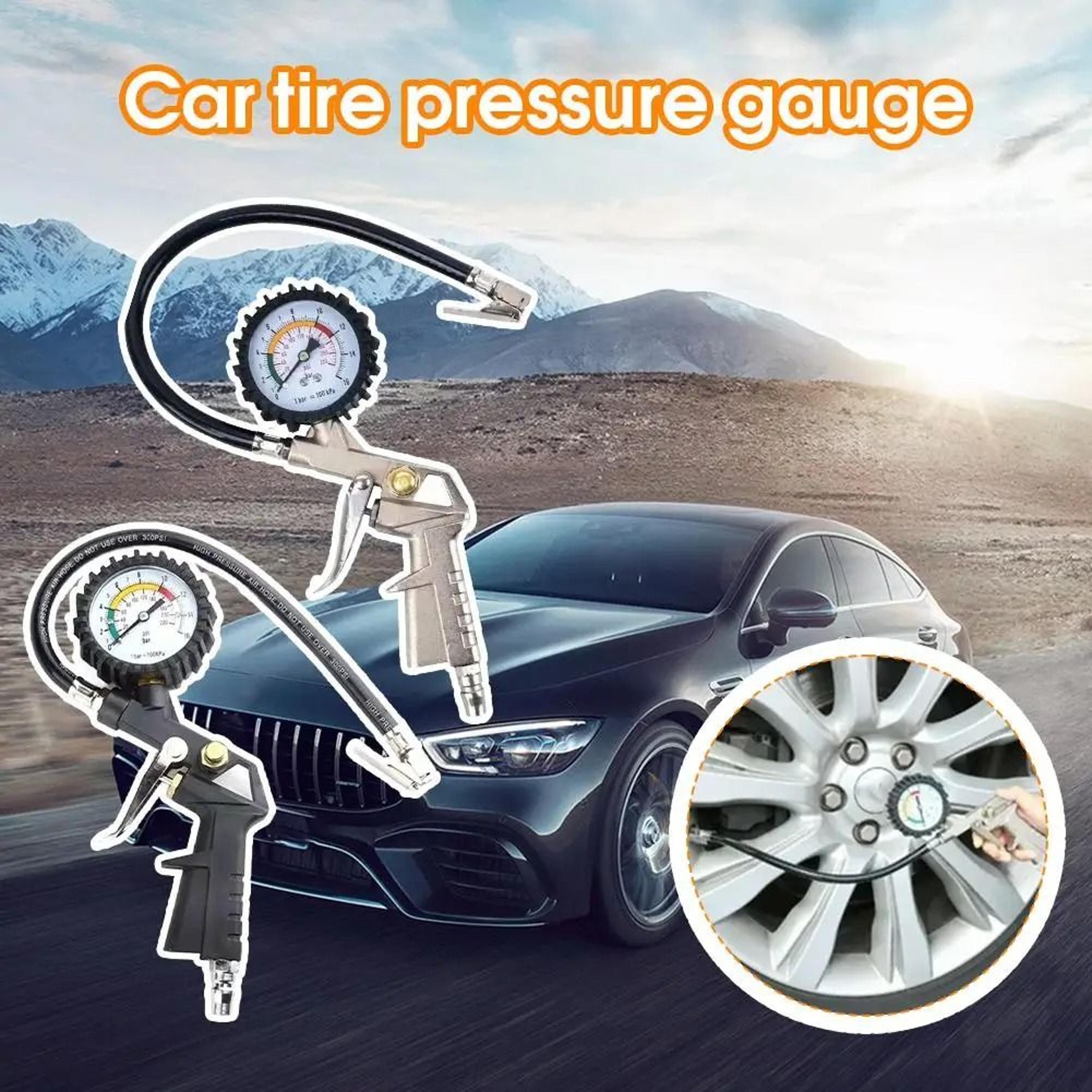 high precision digital tire pressure gauge with backlit display for accurate car tire checks