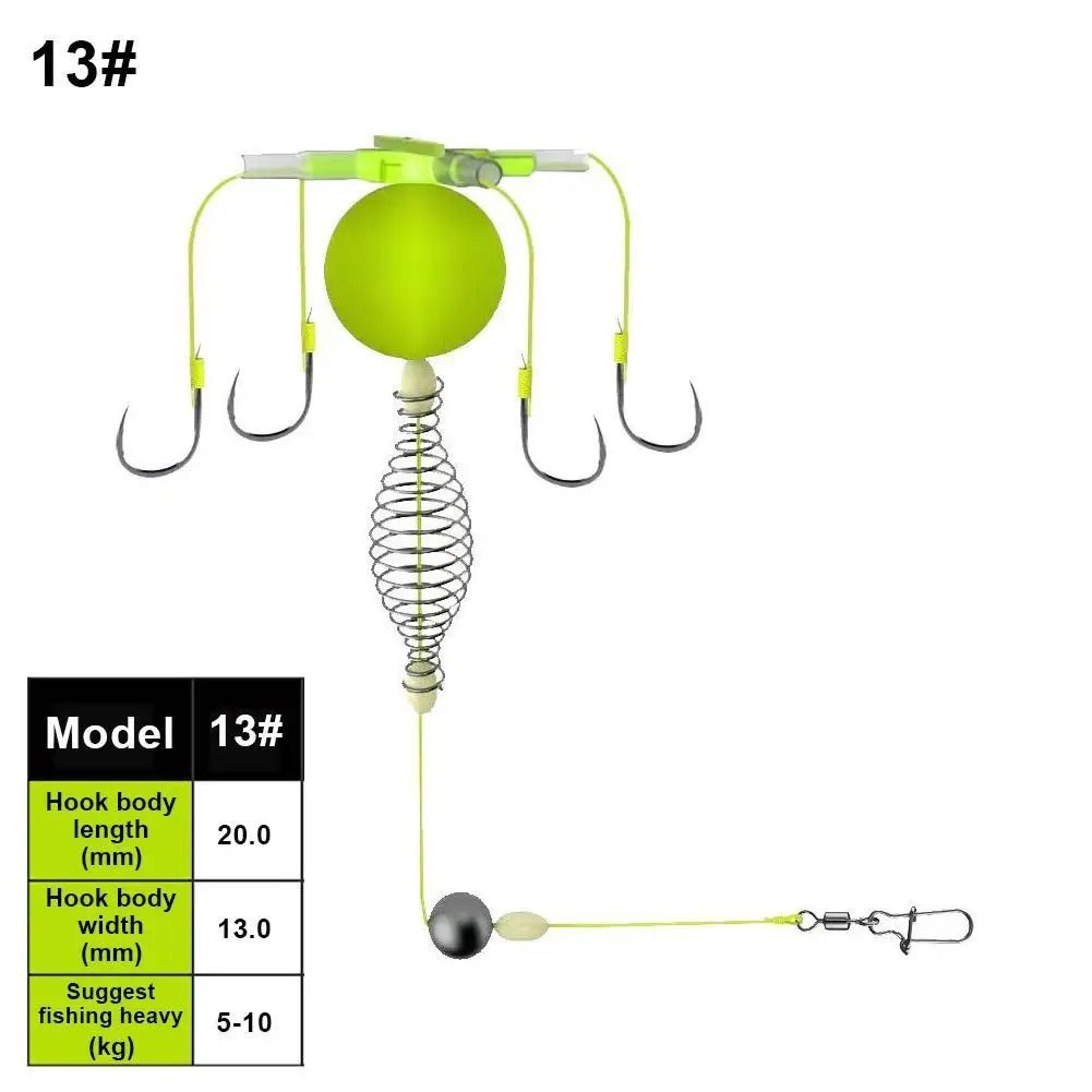 carbon steel fishing bait cage anti winding spring feeder hook rig