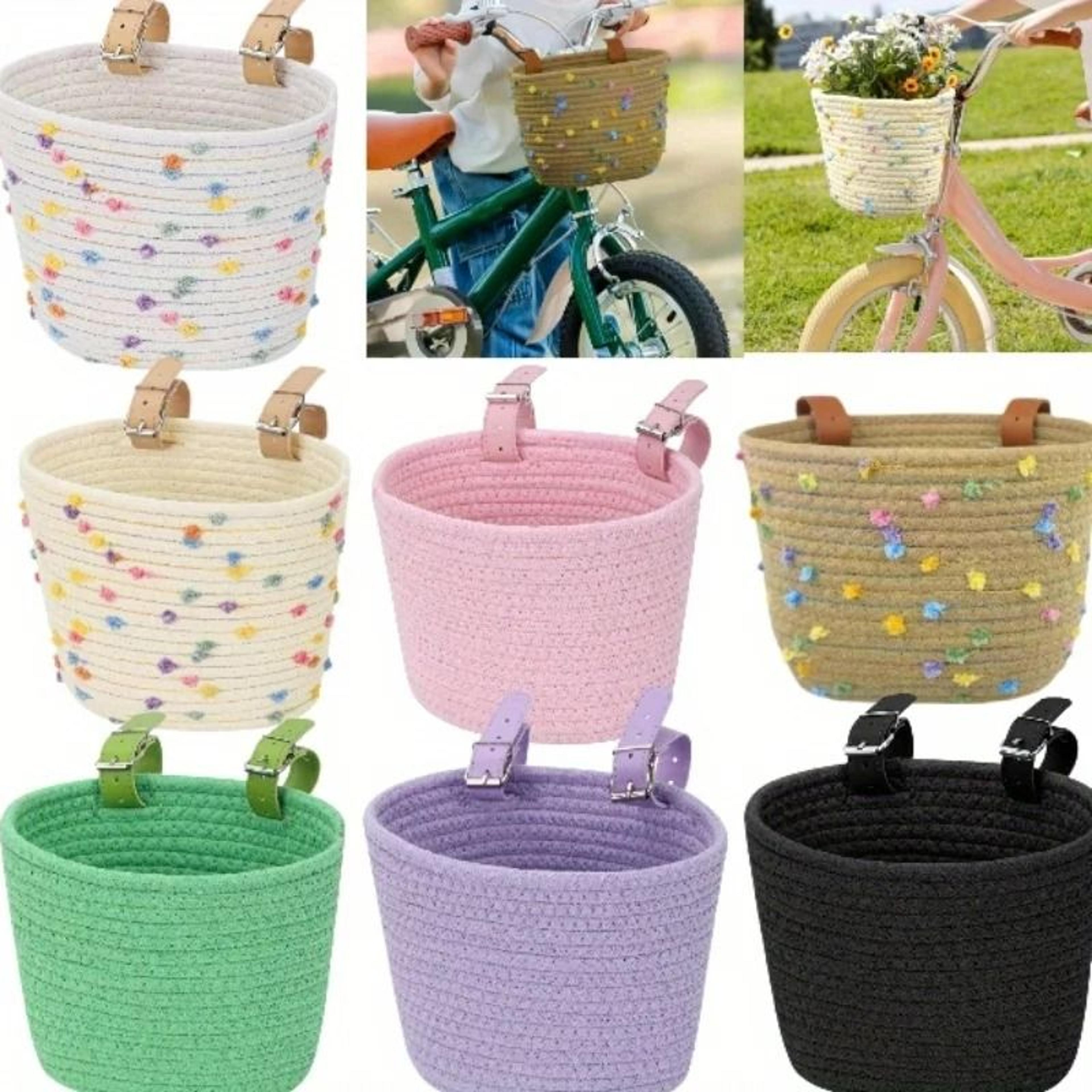 cute bicycle basket large capacity polyester front basket for commuter bikes