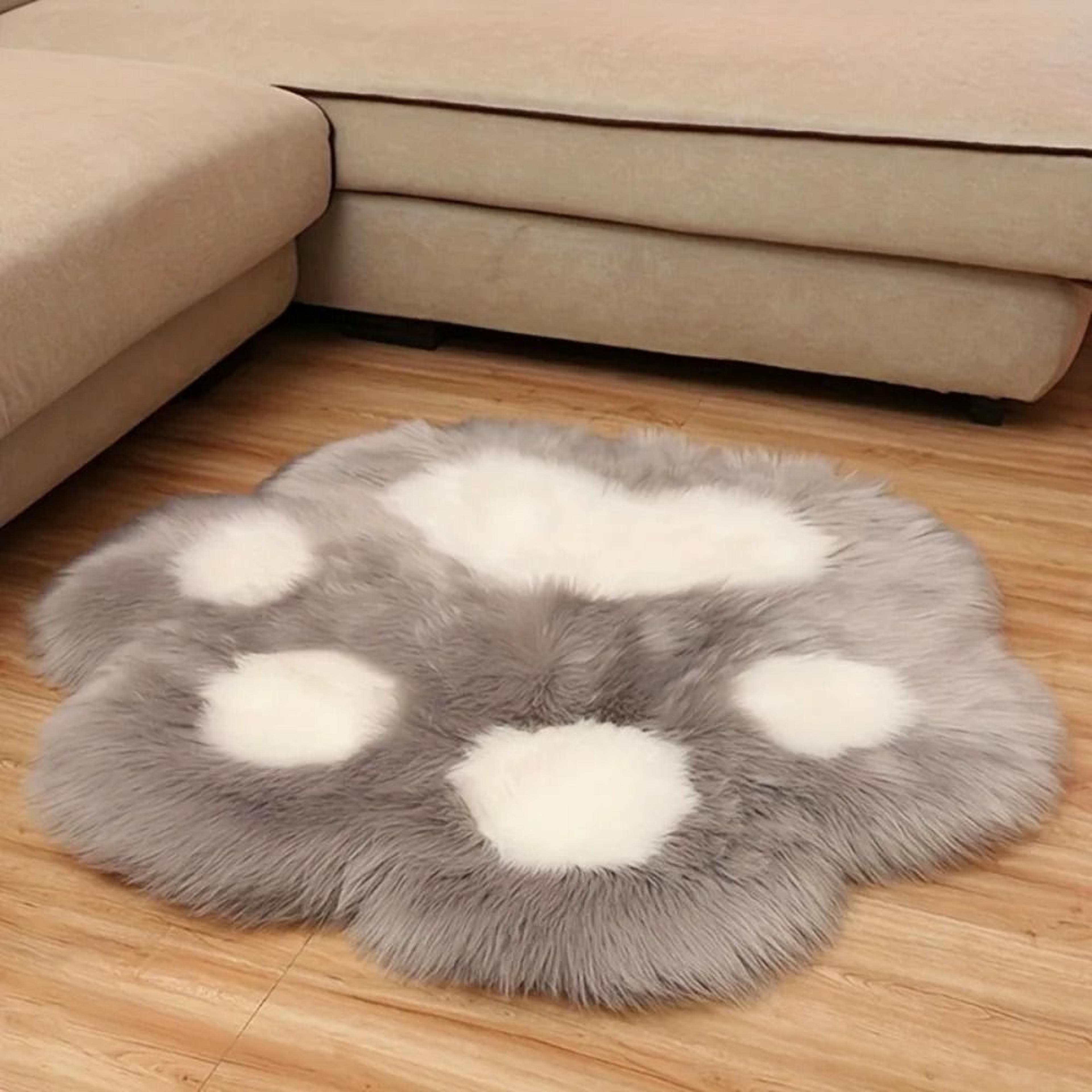 cute cat paw plush carpet soft decorative floor mat