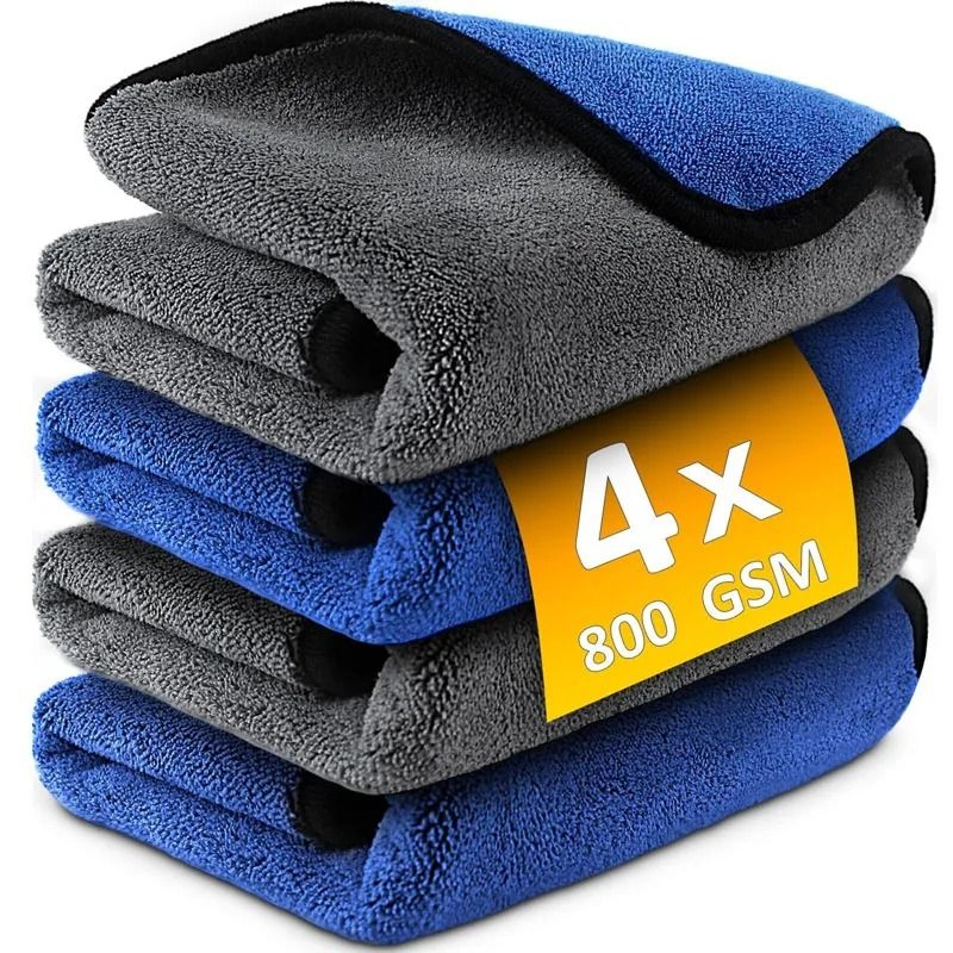 500gsm microfiber car washing towel double layer quick dry cloth