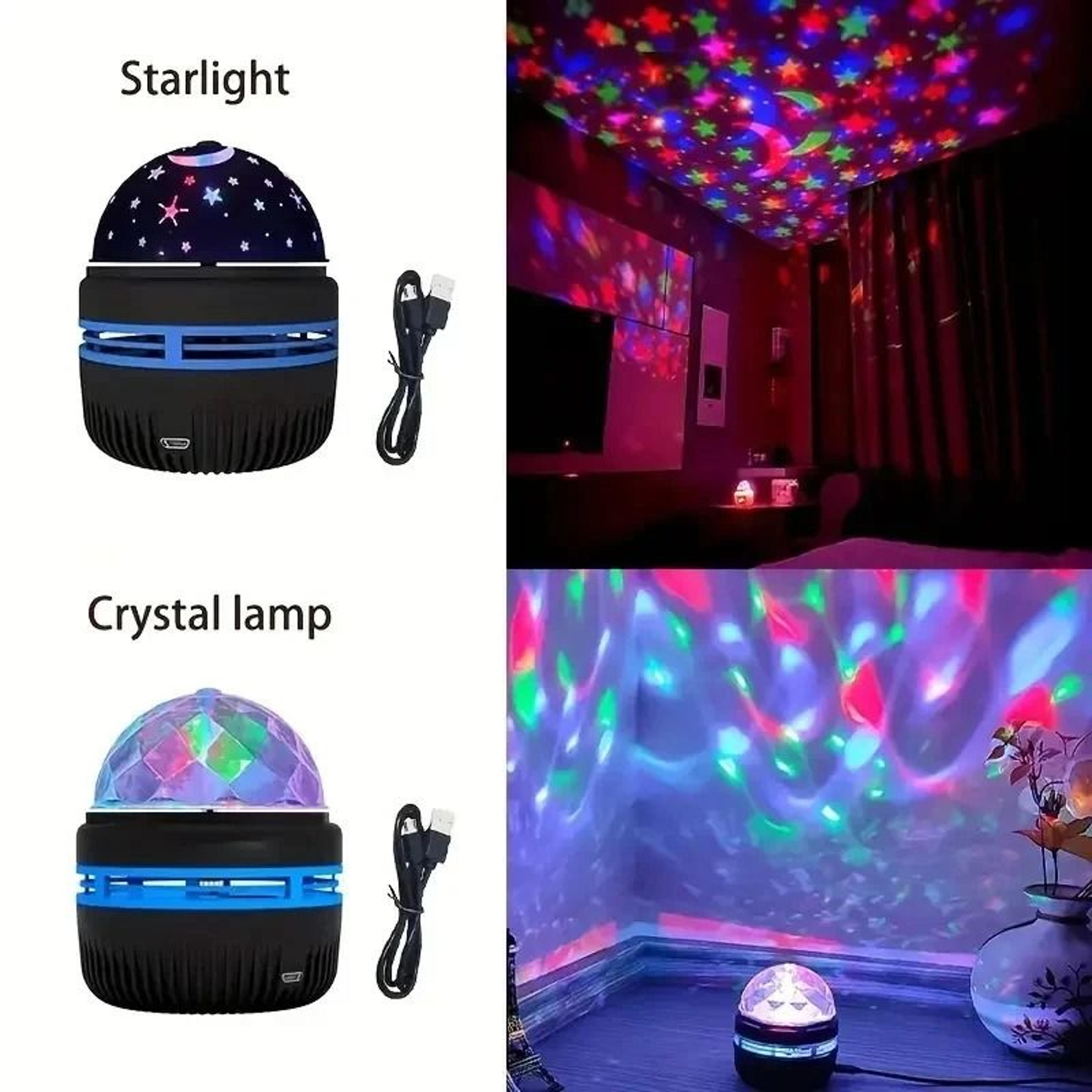 star galaxy projector night light ocean wave bedroom ambient lamp