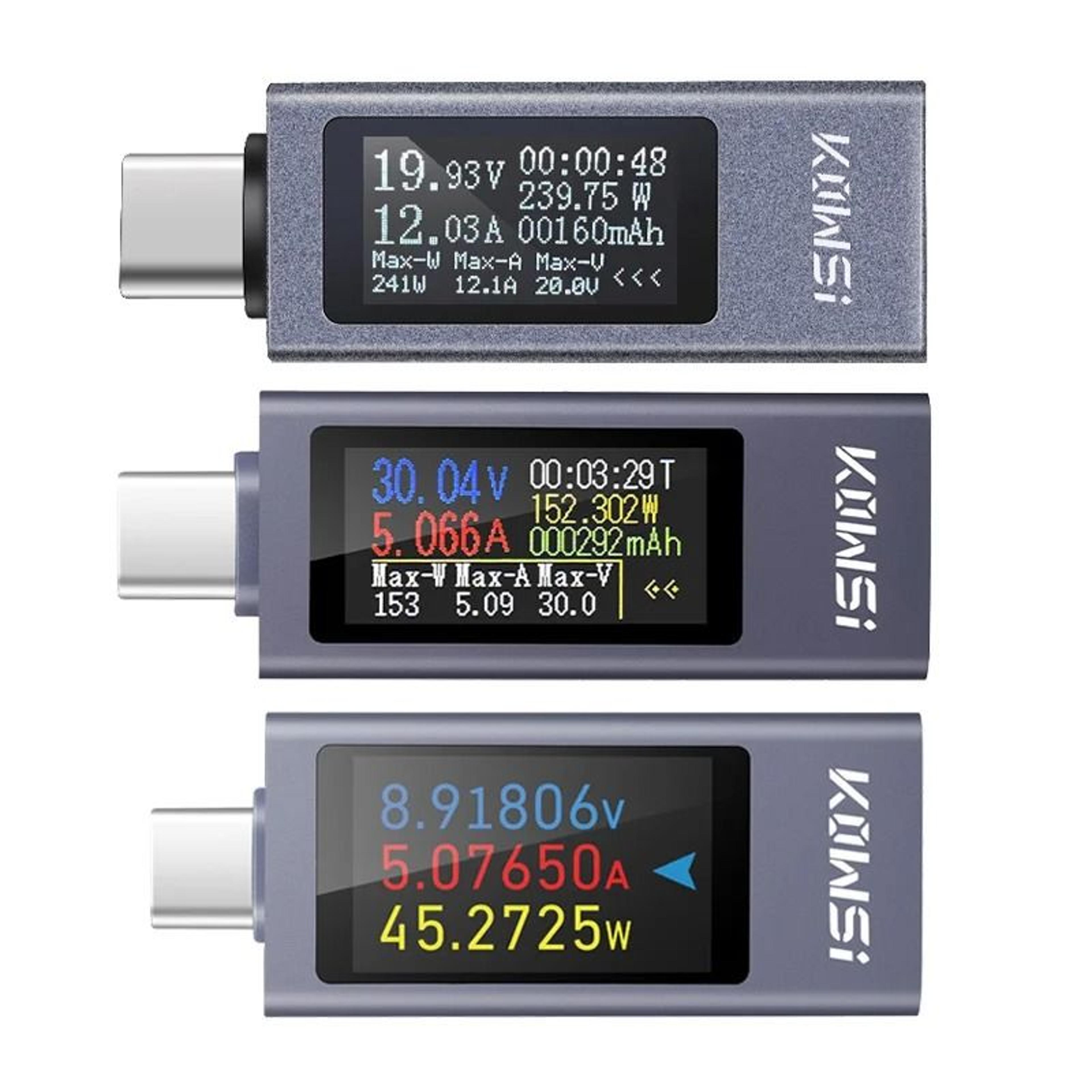type c digital power meter dc voltage ammeter charger capacity tester