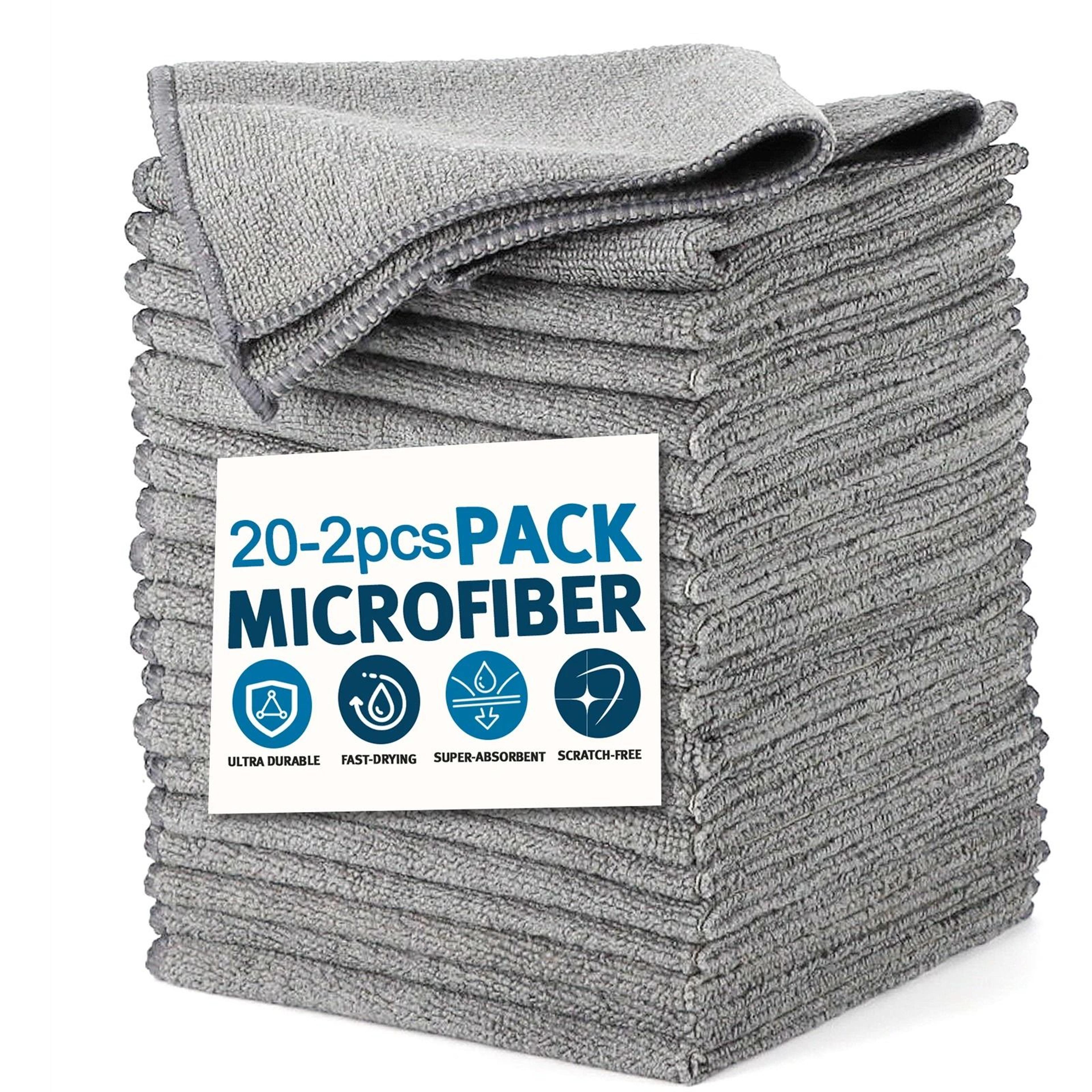 microfiber cleaning cloth absorbent towel set for home and car cleaning