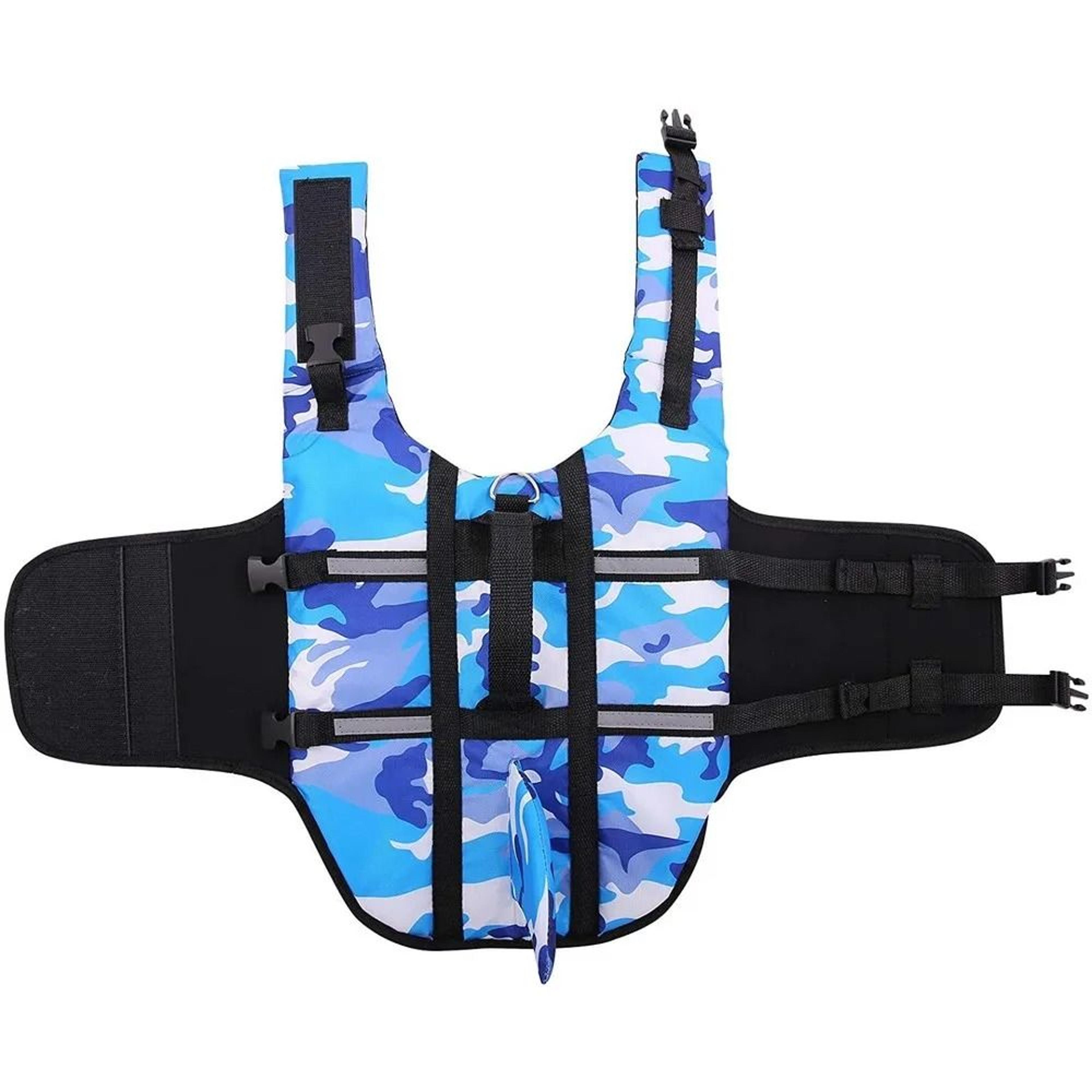 dog life jacket swim vest adjustable pet swimming safety vest