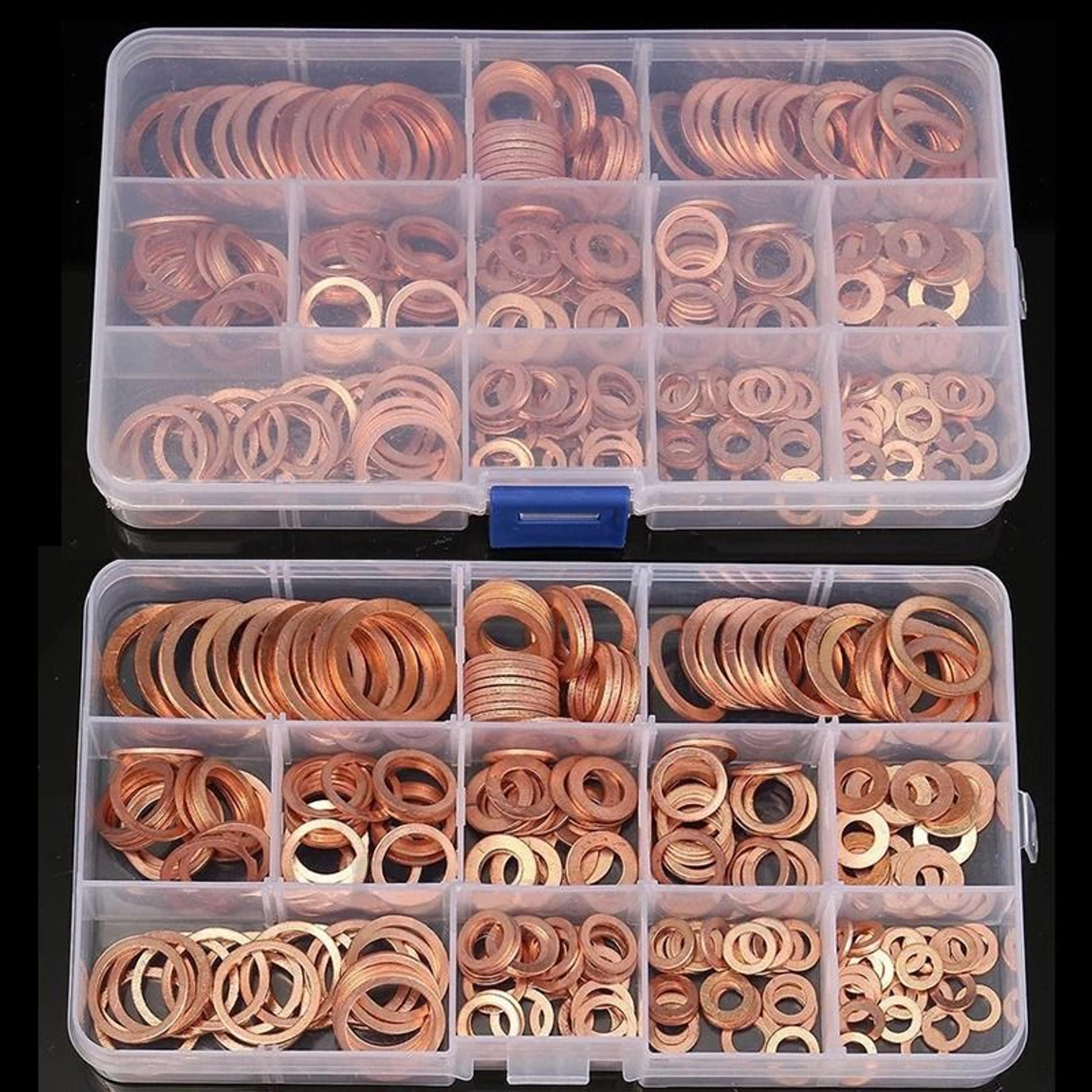 copper sealing washer set oil drain plug gasket copper crush washers