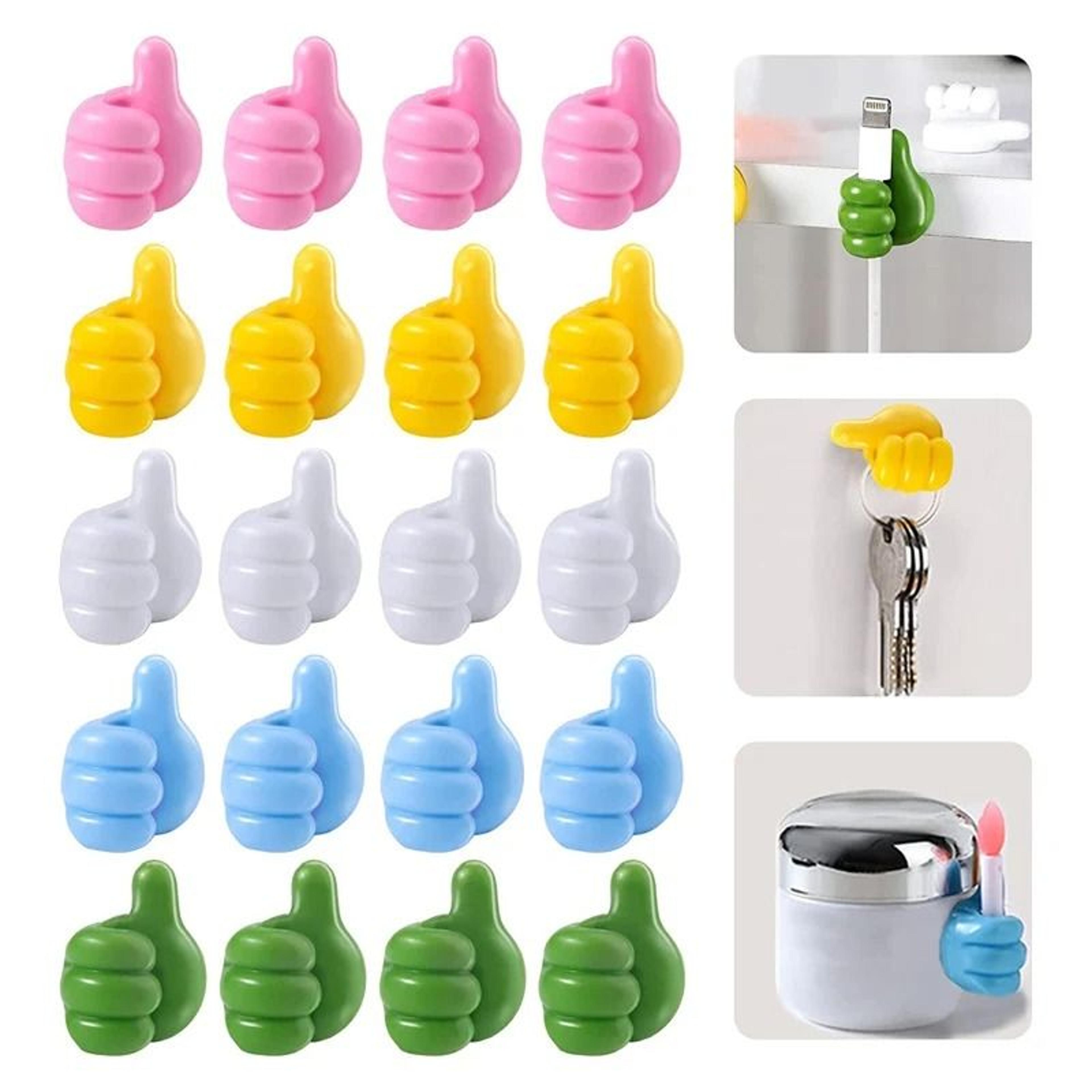 hand shape cable organizer hook self adhesive cord holder for car and home