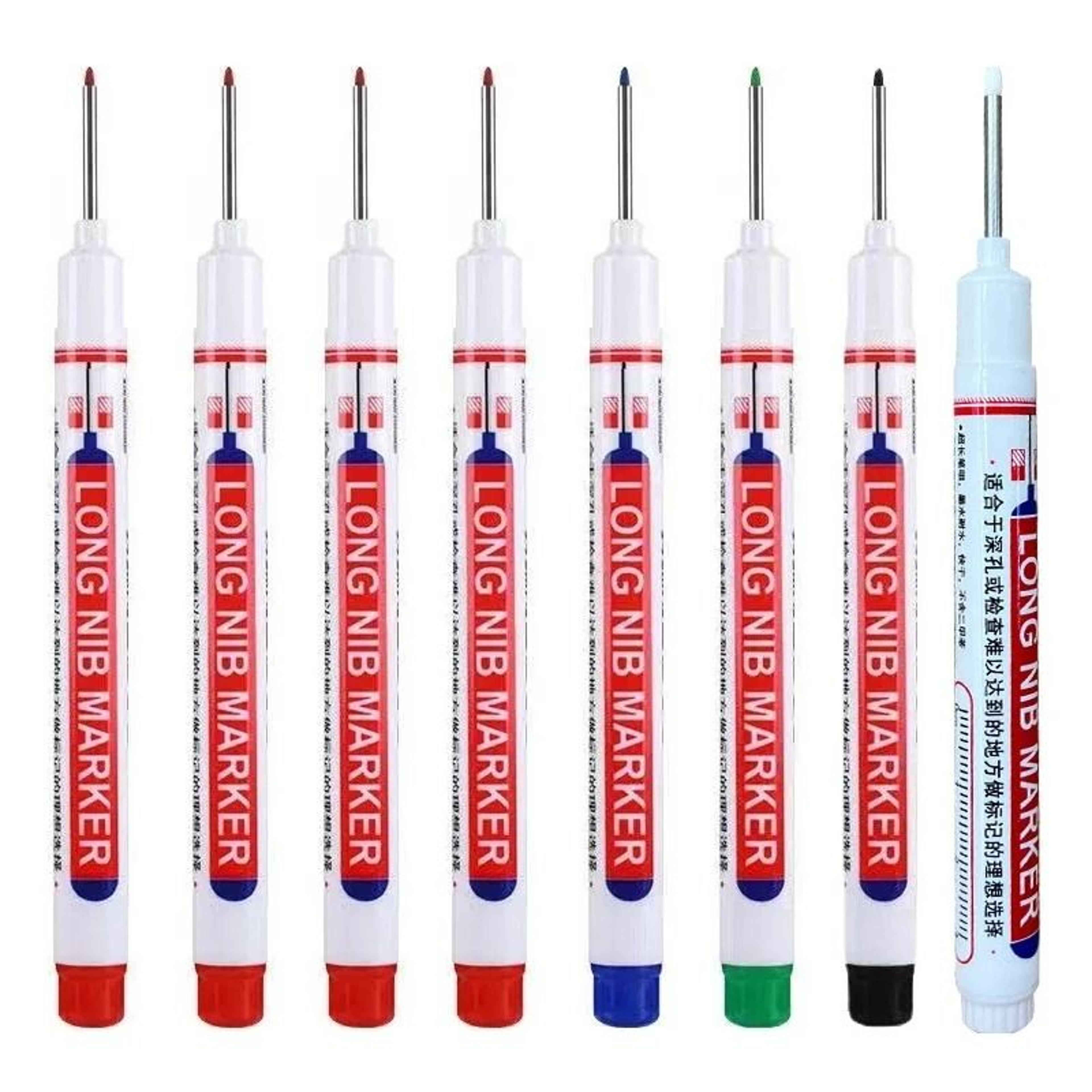 deep hole marker set long nib permanent markers for metal wood and diy