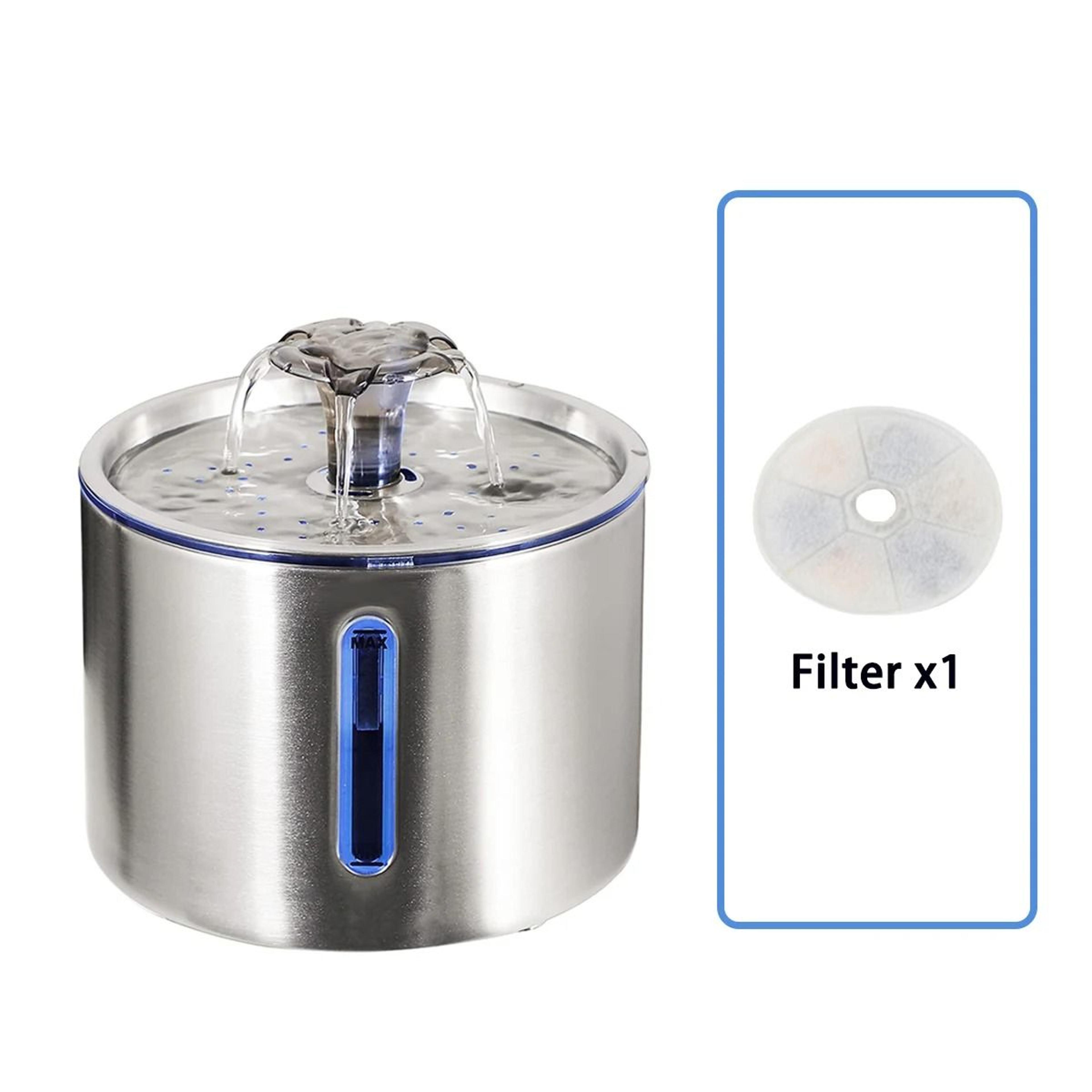 stainless steel cat water fountain 2.5l automatic pet drinking fountain for cats and dogs