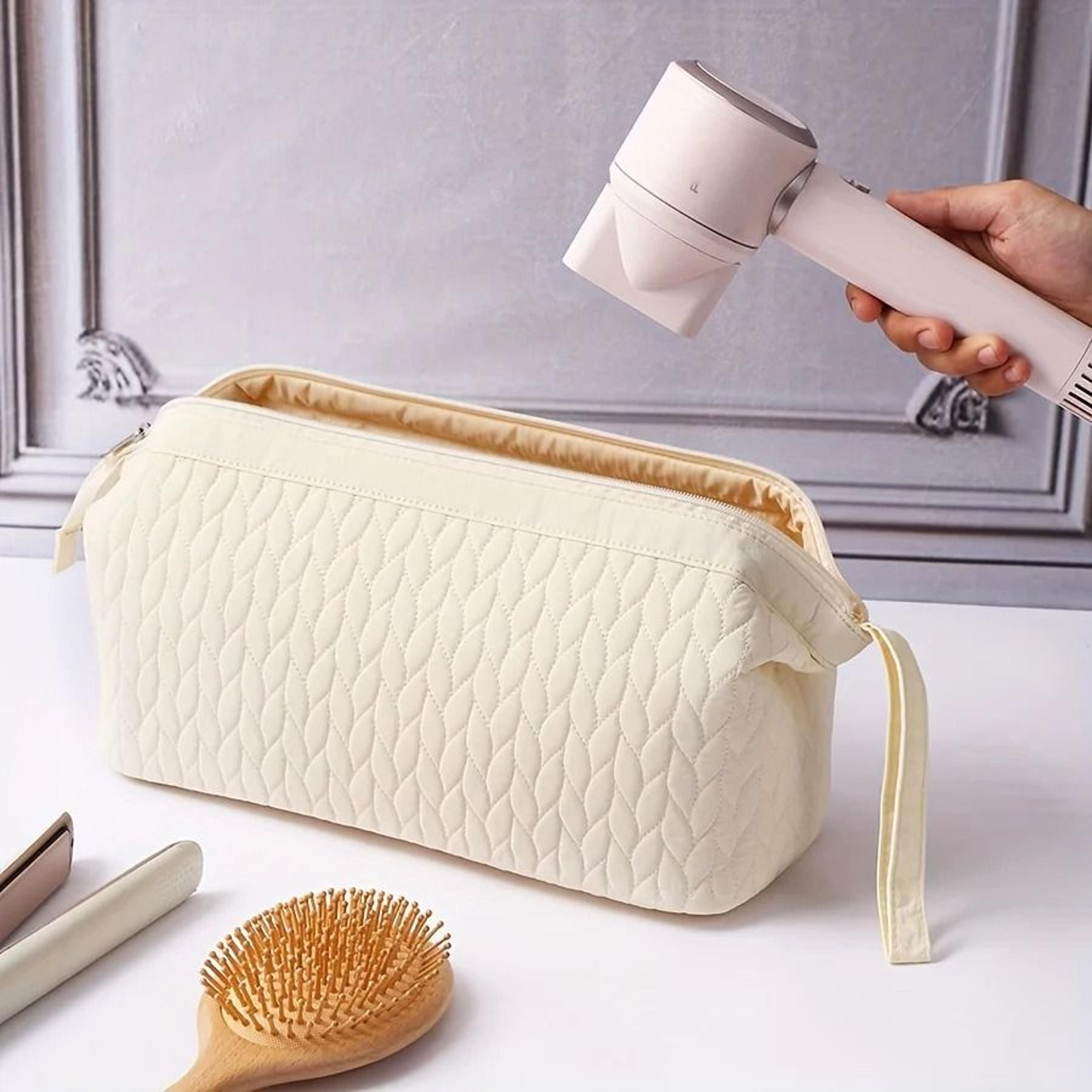 portable hair dryer storage bag travel hair tool organizer for curling iron and accessories