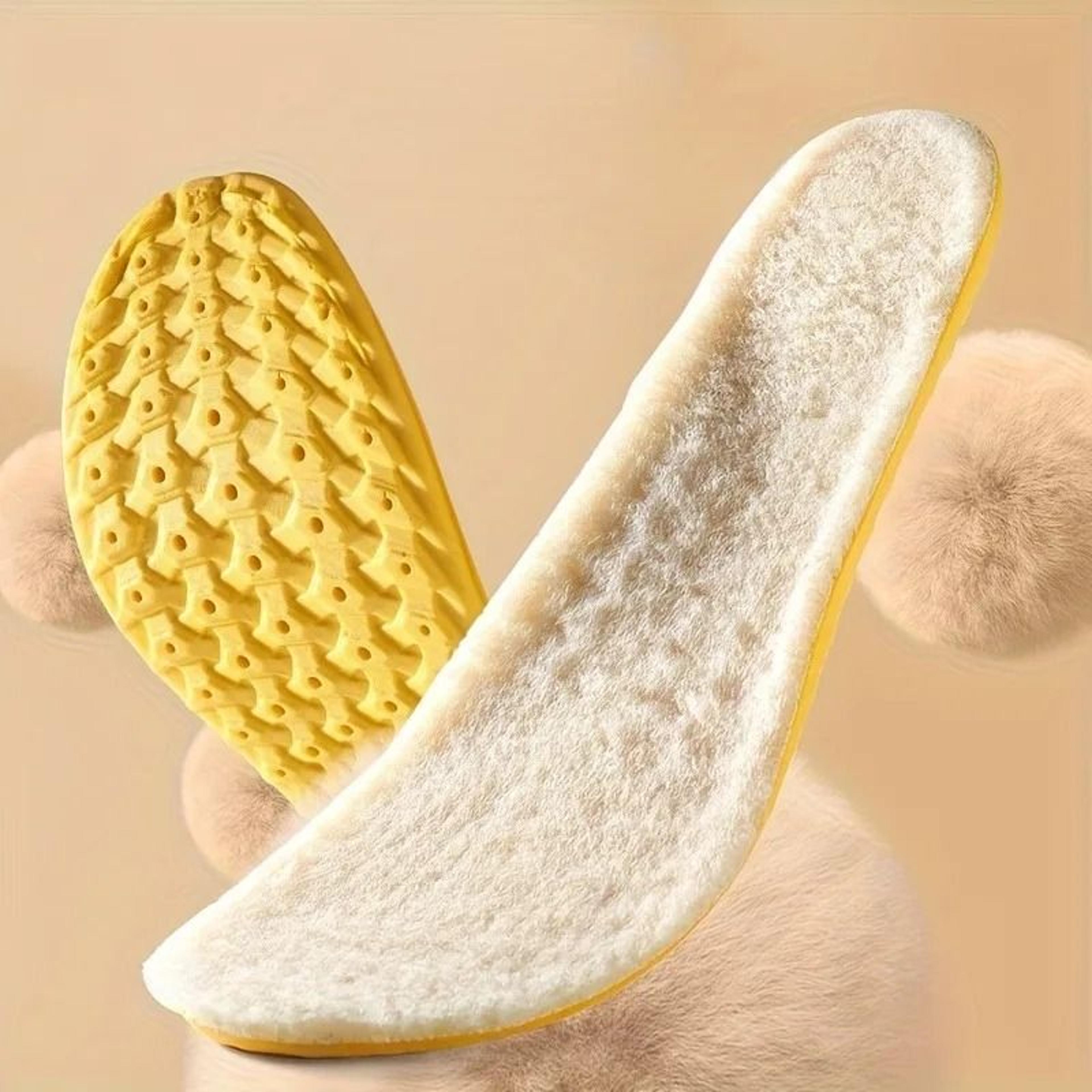 winter wool warm insoles thick cushioned breathable shoe inserts for cold weather comfort