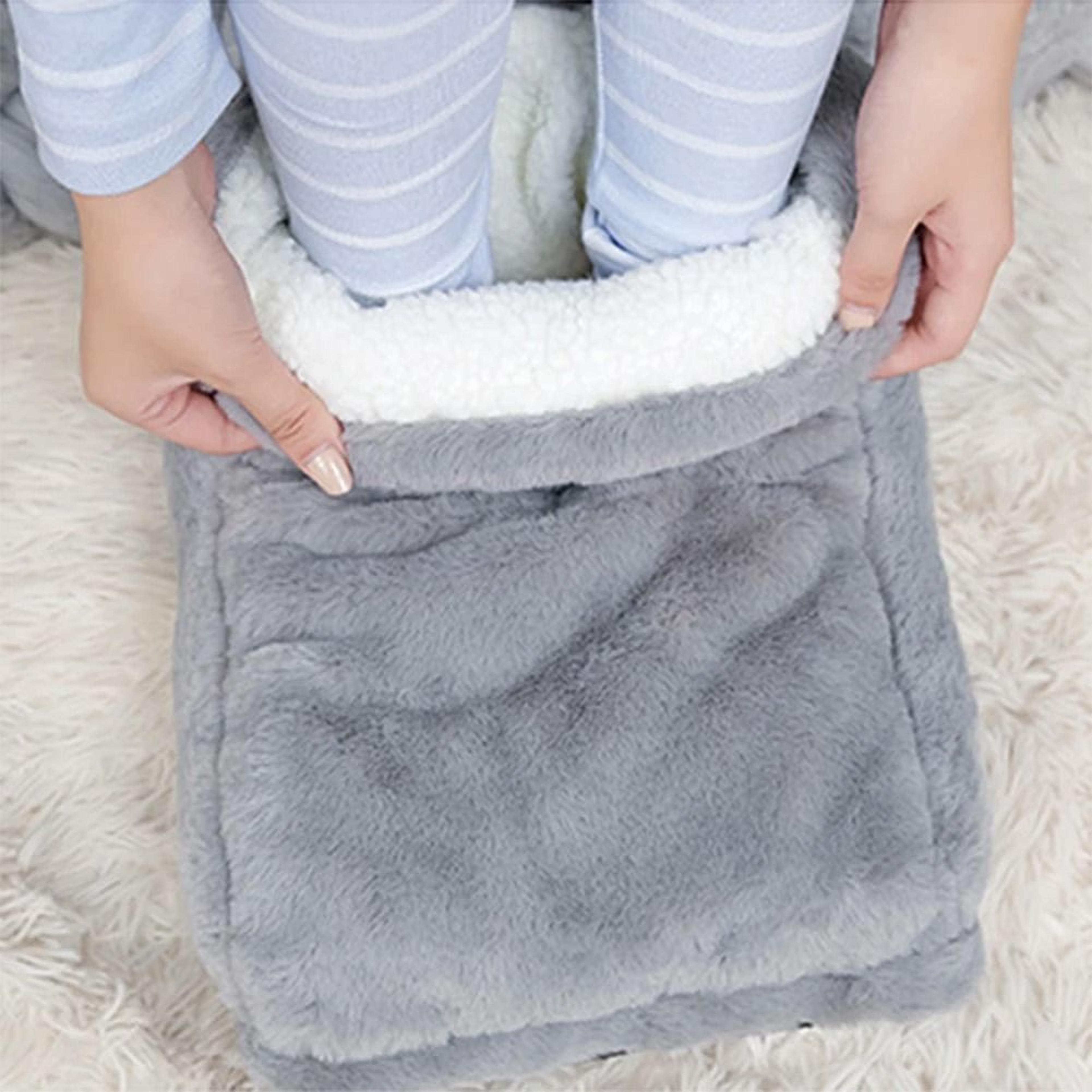 usb electric foot warmer slippers soft plush heating pad for men and women