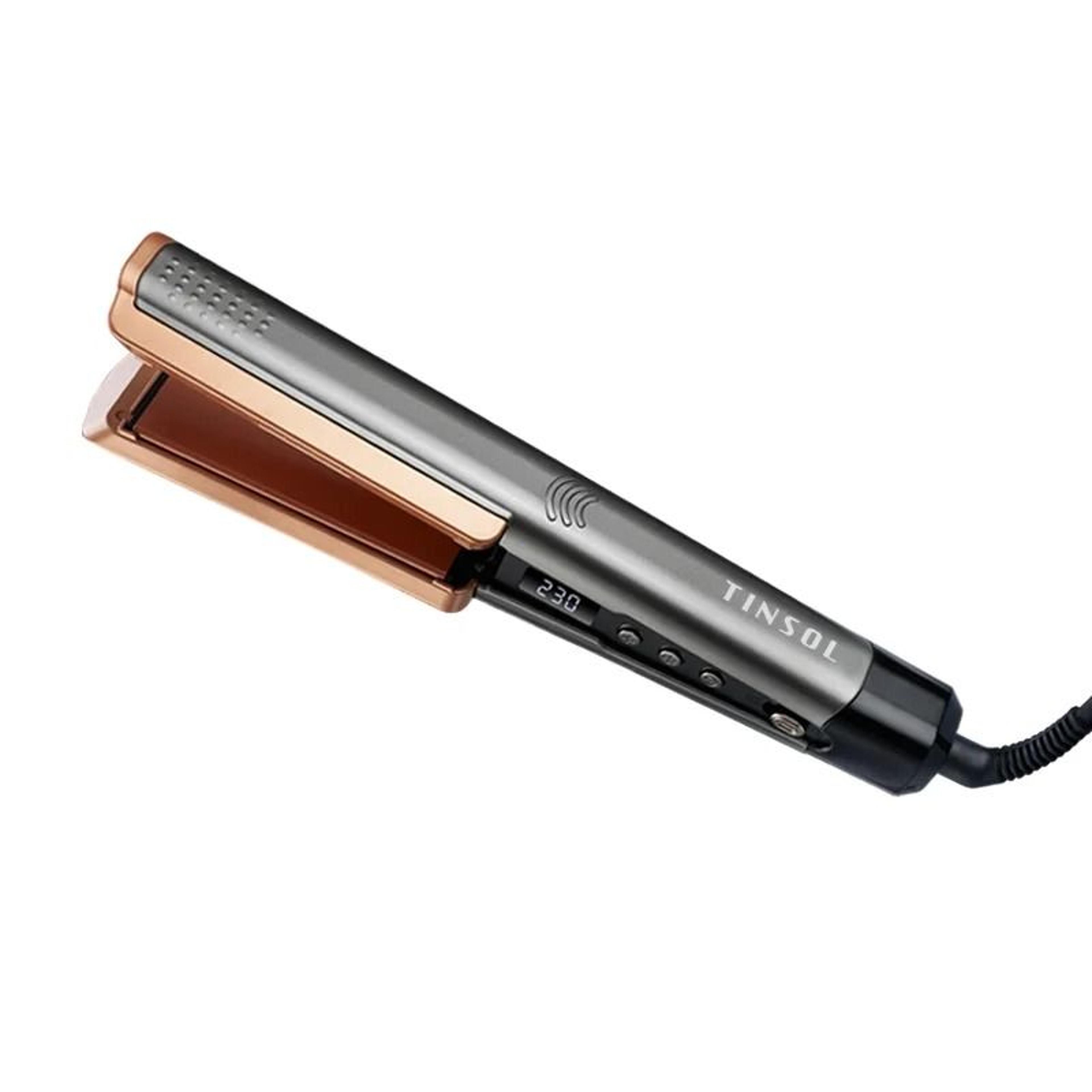 tinsol 2 in 1 professional hair straightener and curling iron with negative ion wide panel