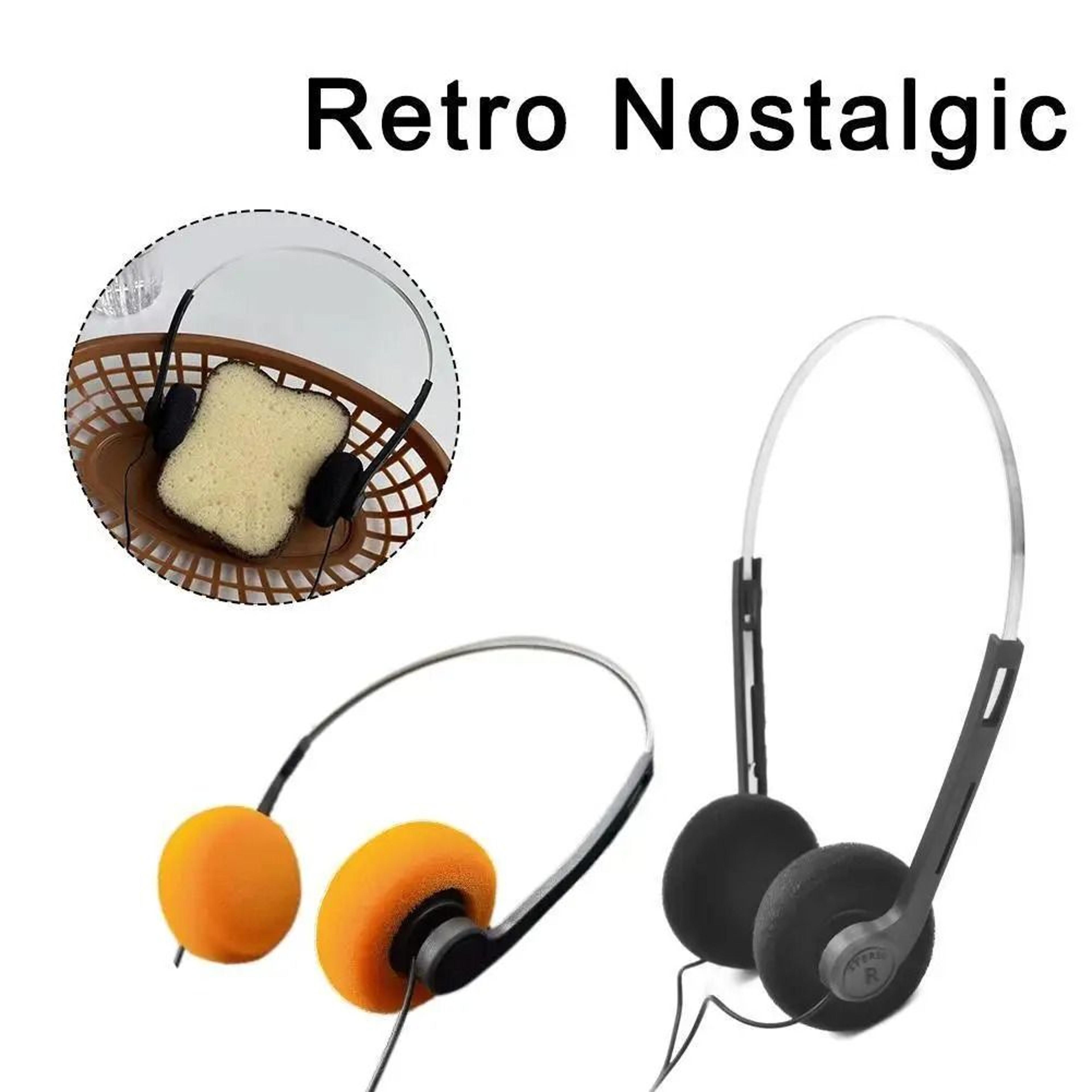 retro nostalgic wired earphones with classic comfort and sound isolation