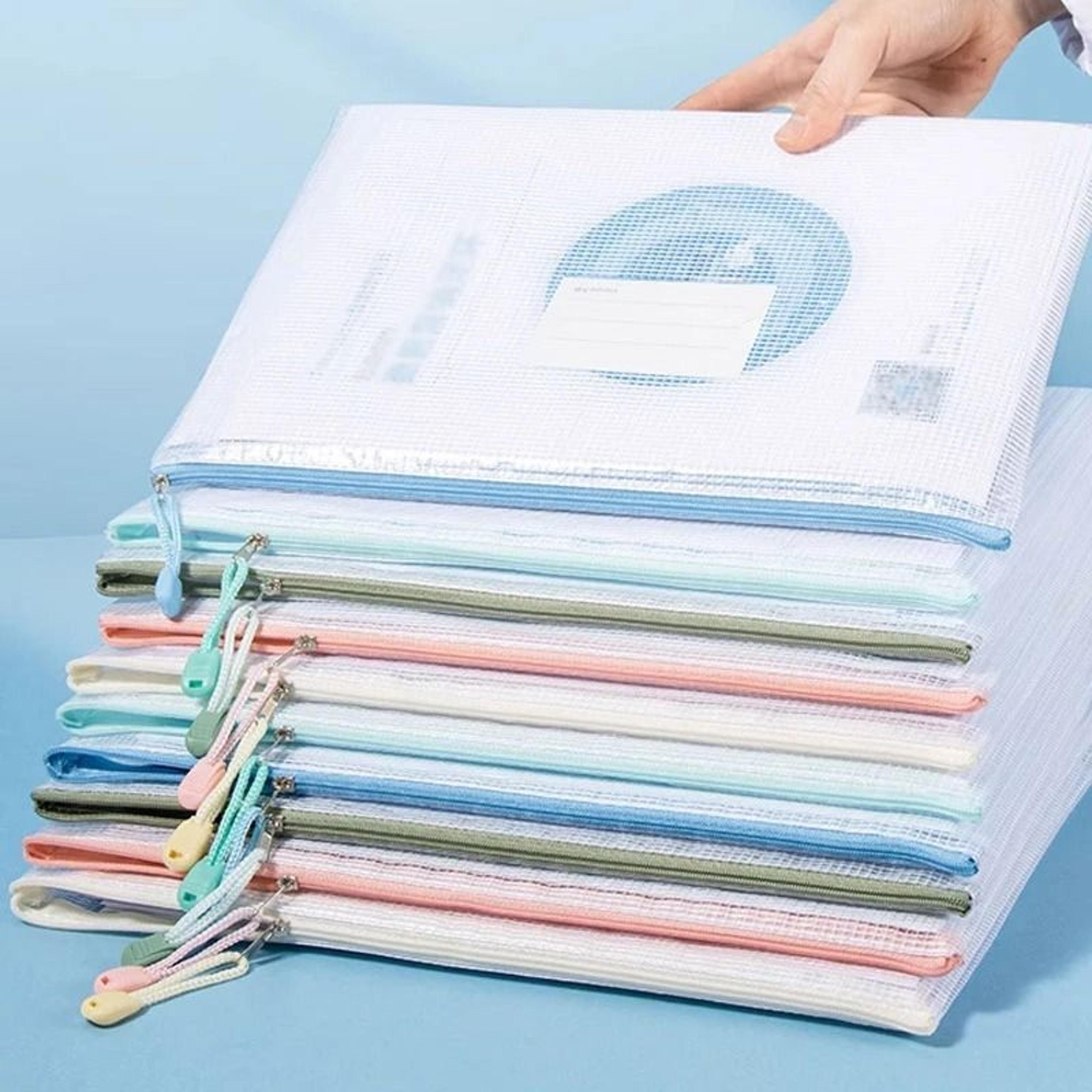 waterproof mesh zipper document folder a4 a5 storage pouch