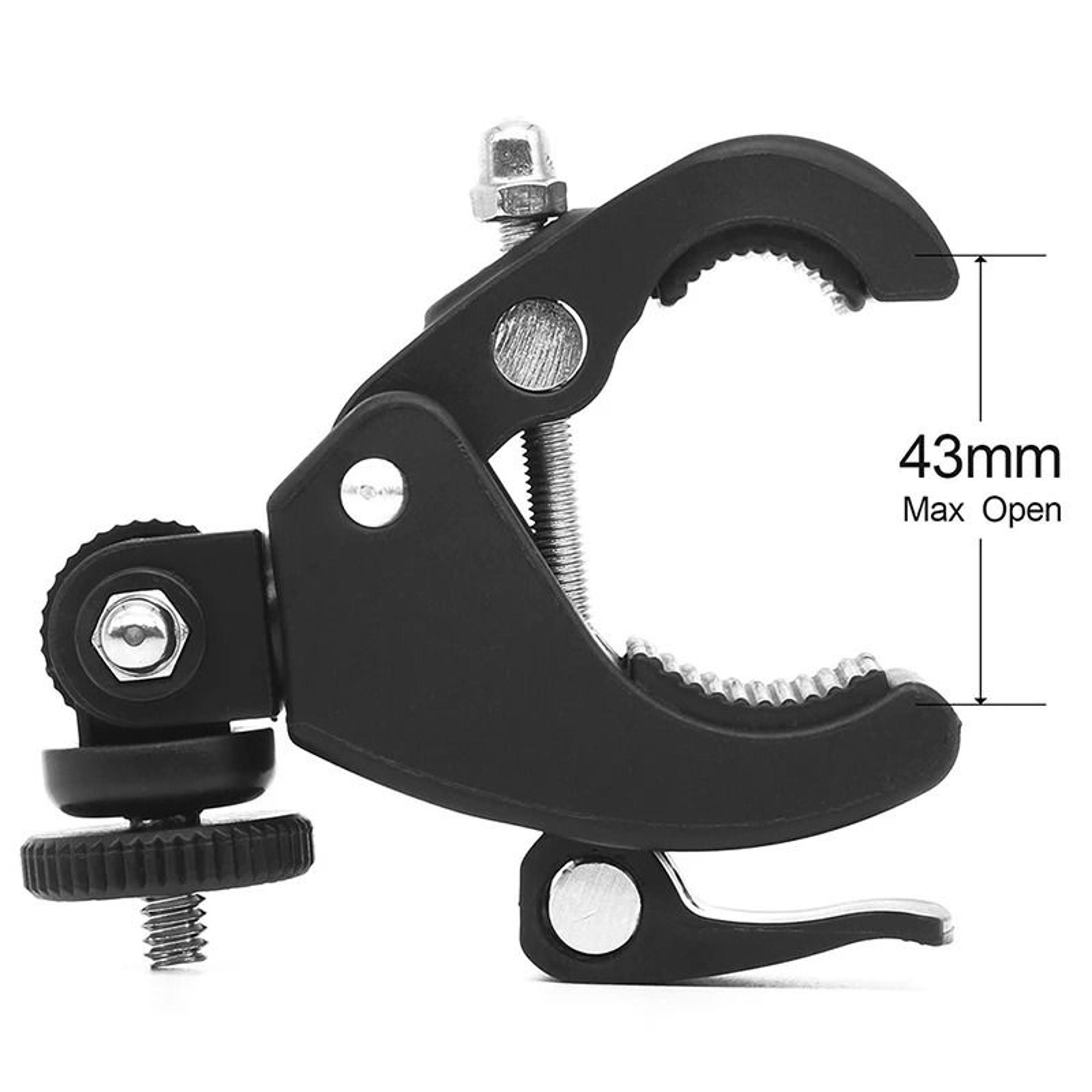 bike and motorcycle gopro handlebar mount secure action camera clip adapter